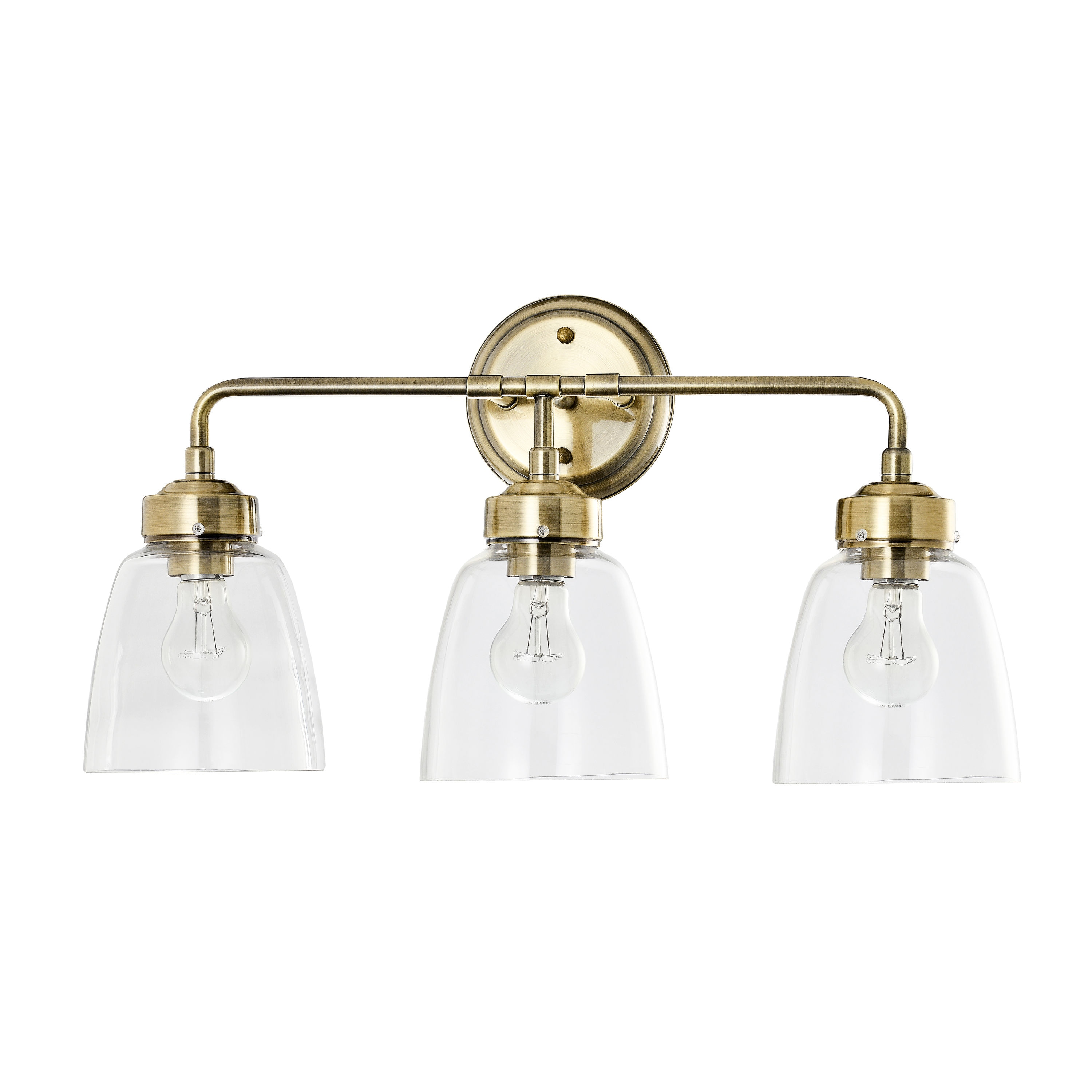 Varaluz 341B03AB Helena 22.25-in 3 -Light Antique Brass Transitional Vanity light