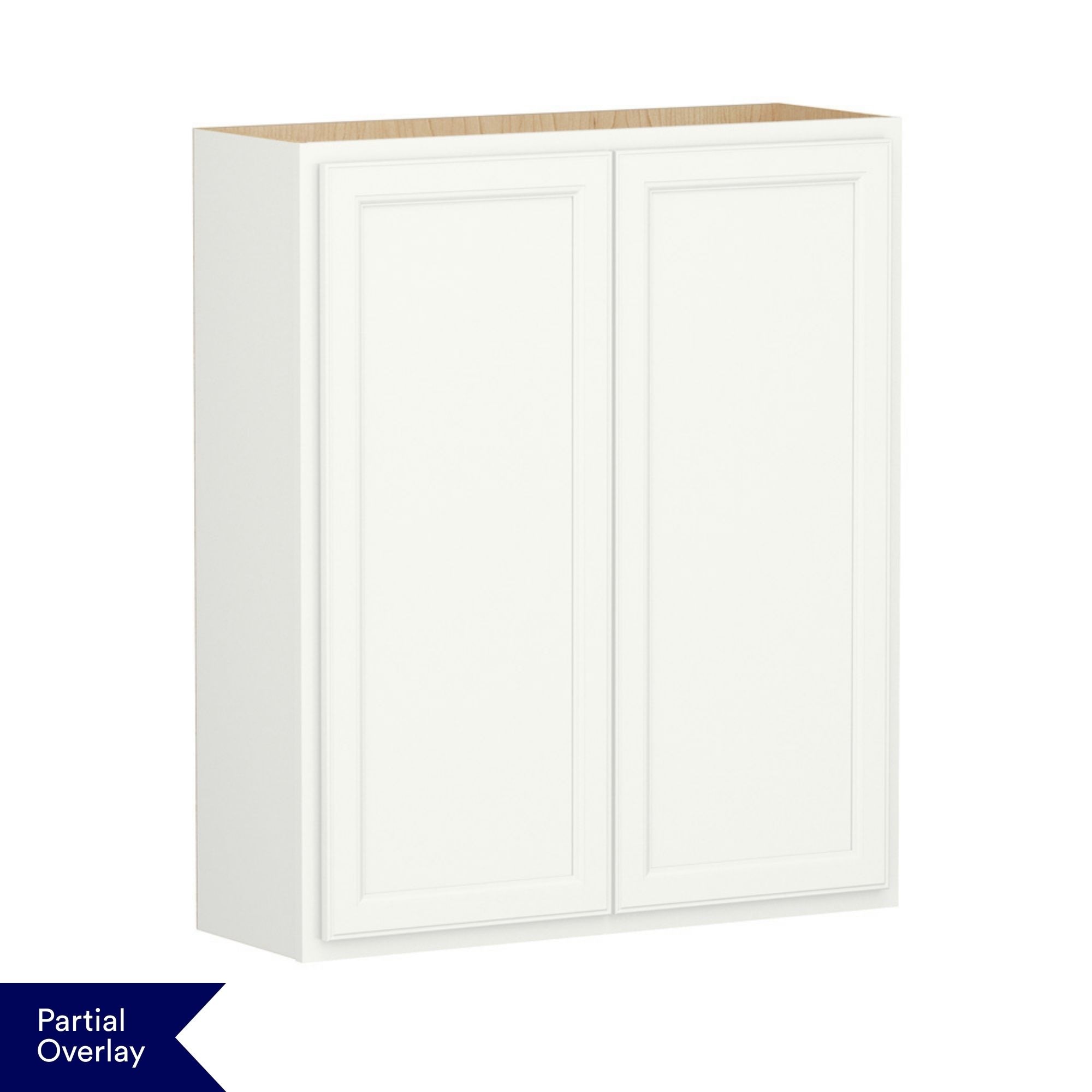 Shenandoah Cardiff 36-in W x 42-in H x 12-in D Linen Laminate Wall Fully Assembled Cabinet Recessed Panel Miter