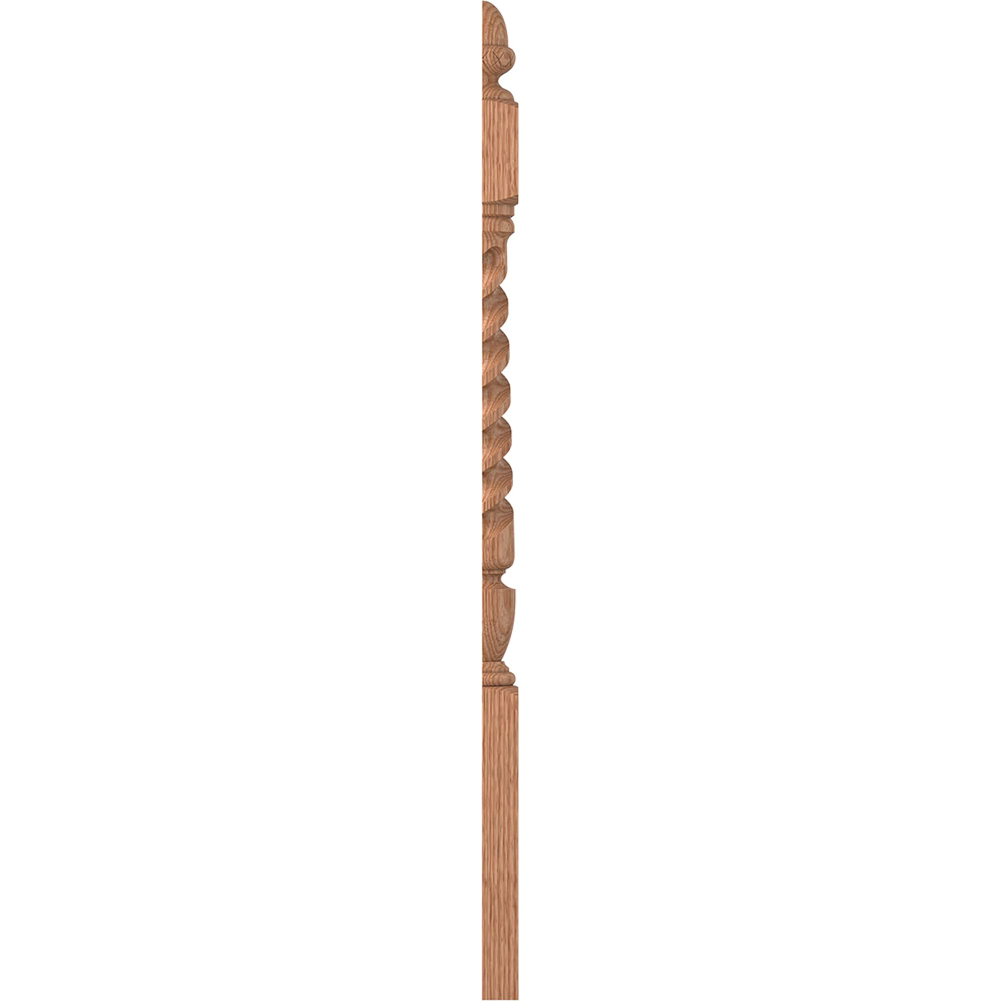 L.J. Smith Stair Systems LJT-3040 1-2-O 3.5-in x 47.75-in Unfinished Red oak Stair Newel Post