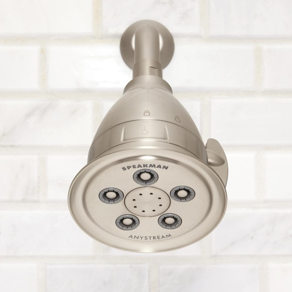 Brushed Nickel Adjustable Filtered Wall Mounted Shower Head