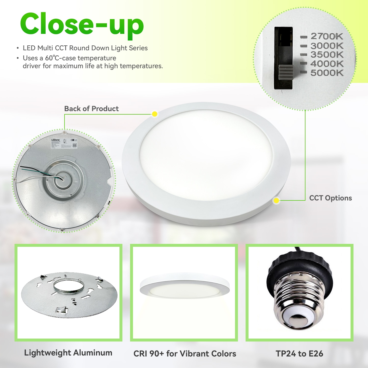 LED One LOC-7RDDL-12WMCCT Led-Retrofit-Downlight - View #5