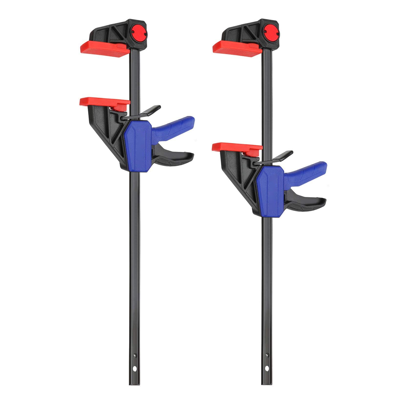 Etokfoks EFT1004H86 12 Inch Quick Release Wood Clamps 2 Pack with 150 LBS Load Limit Ideal for Woodworking and DIY Projects