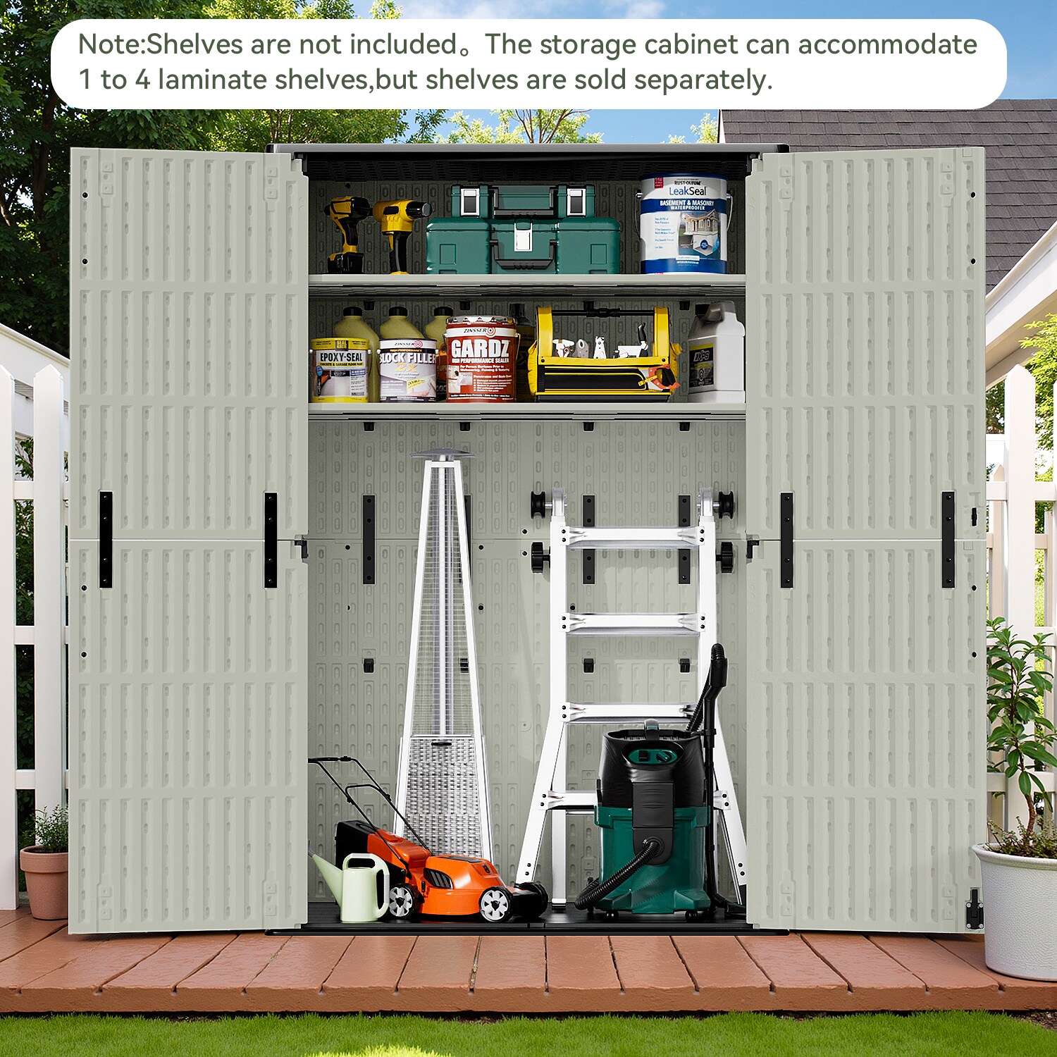 Patiowell LS-0811-BG Vinyl-Resin-Storage-Buildings - View #5