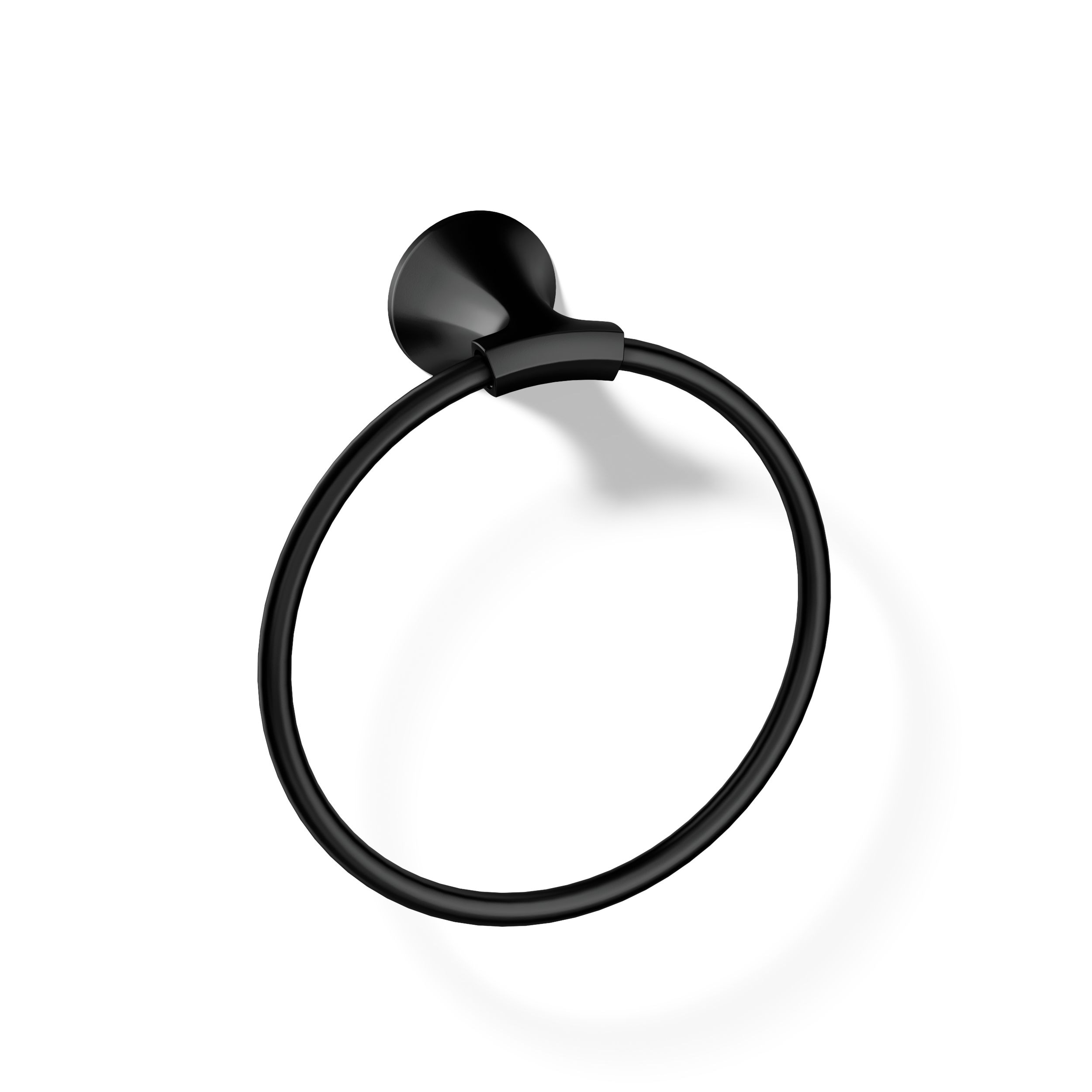 KOHLER - Desette Matte Black Wall mount Single Towel Ring