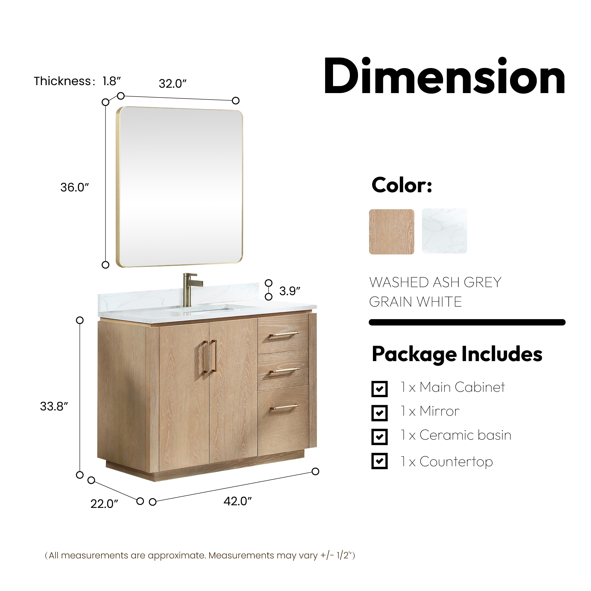 Vinnova 705742-WA-GW Bath-Vanity-Combo - View #6