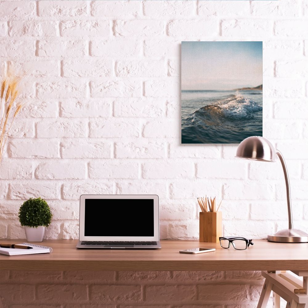Coastal Wave Beach Water Canvas Print for Kids Nursery