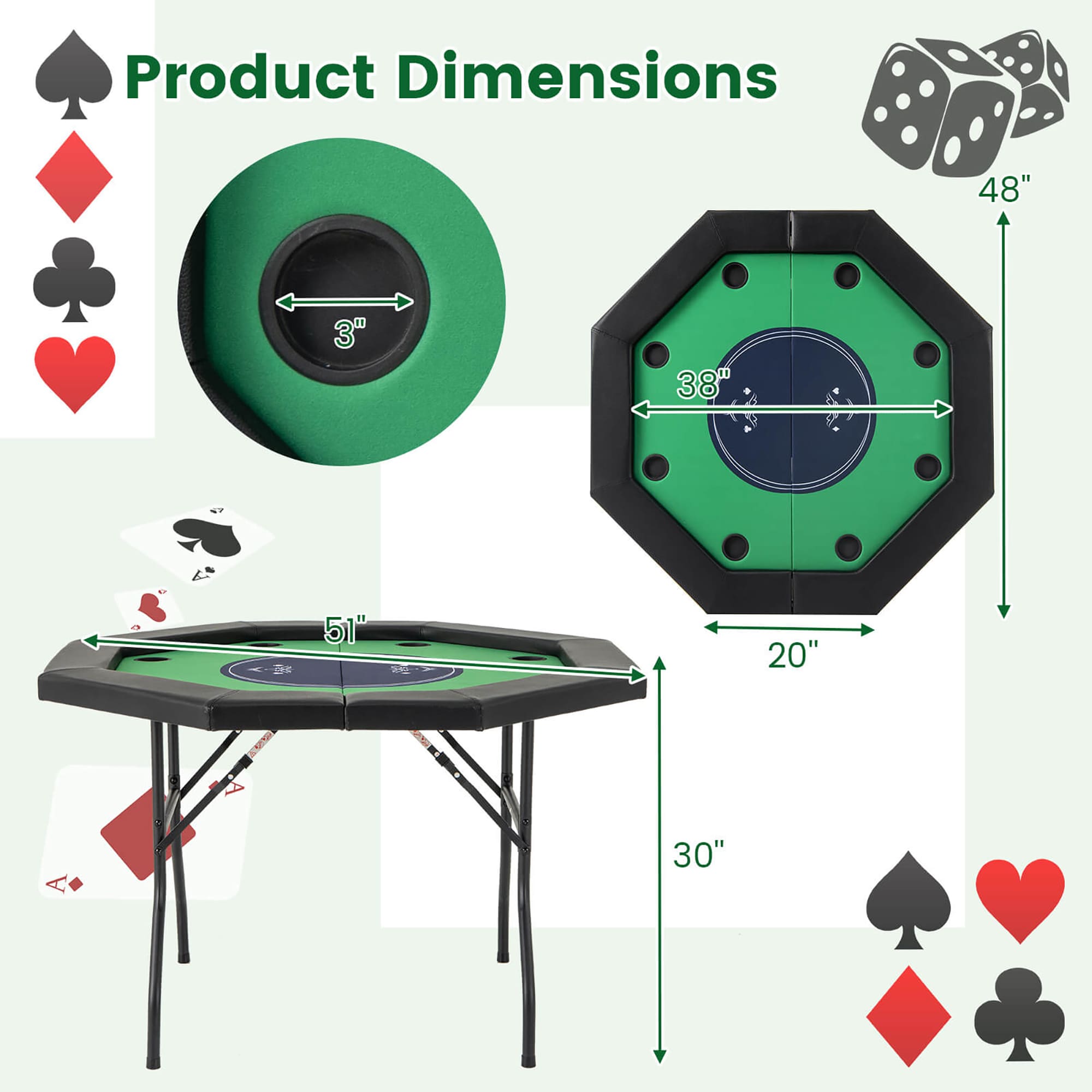 Costway HCST04956 Multi-Game-Tables - View #2