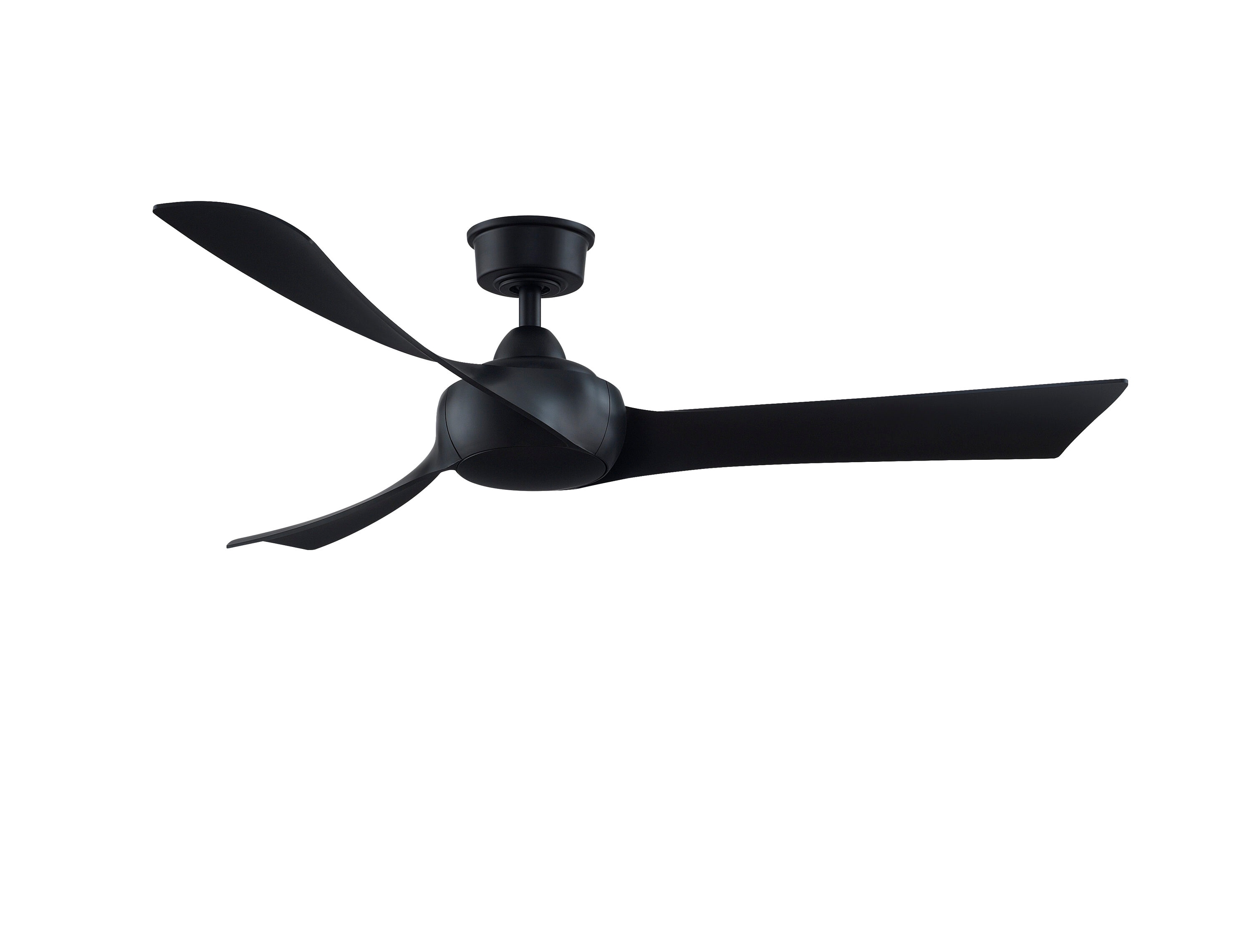 Fanimation Wrap Custom 56-in Black Indoor/Outdoor Smart Ceiling Fan Light Kit Compatible and Remote (3-Blade) FPD8530BL-56BL Sansujyuku sansujyuku.com