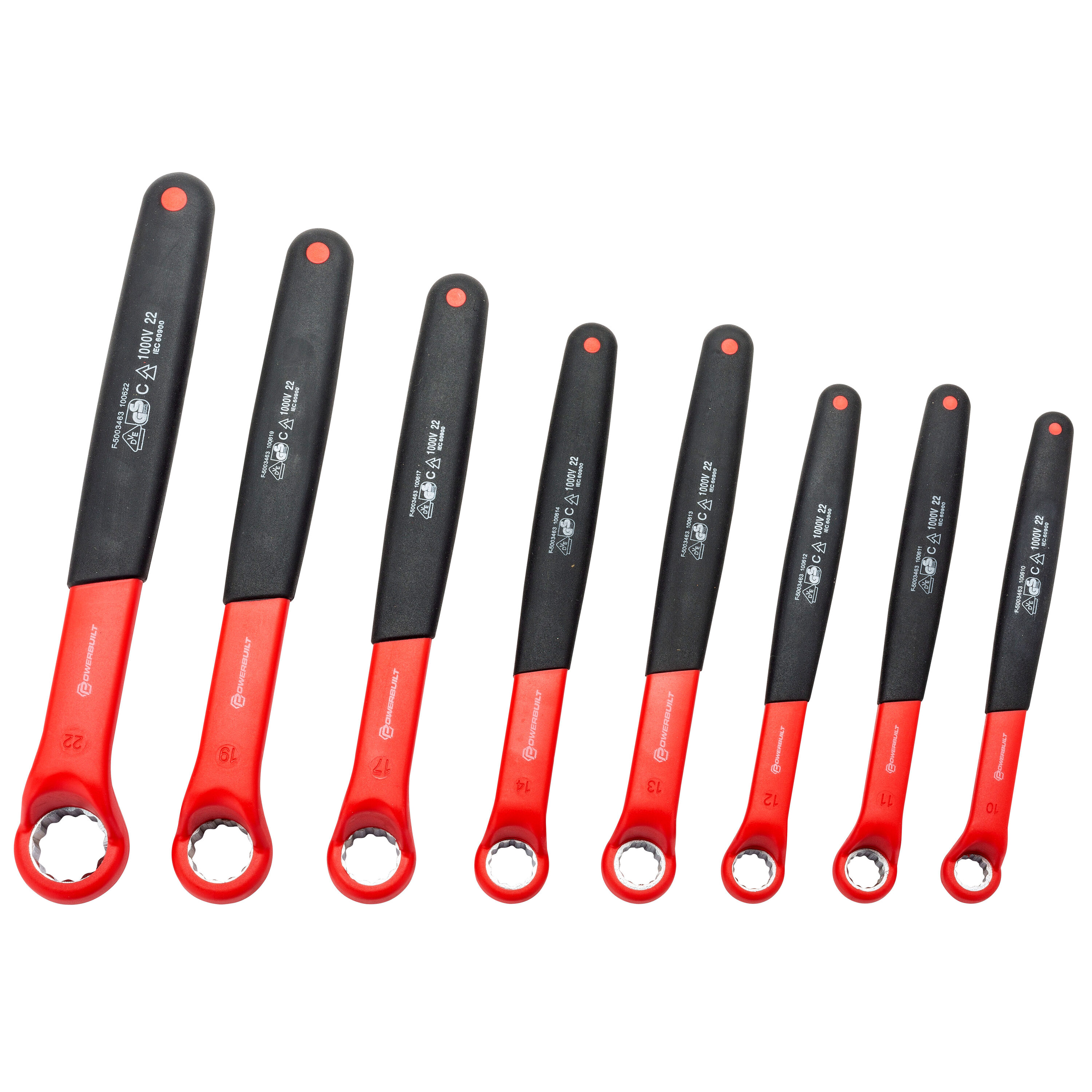 Powerbuilt 642960 8 -Piece Set 12-point Metric Offset Box end Wrench (no case)