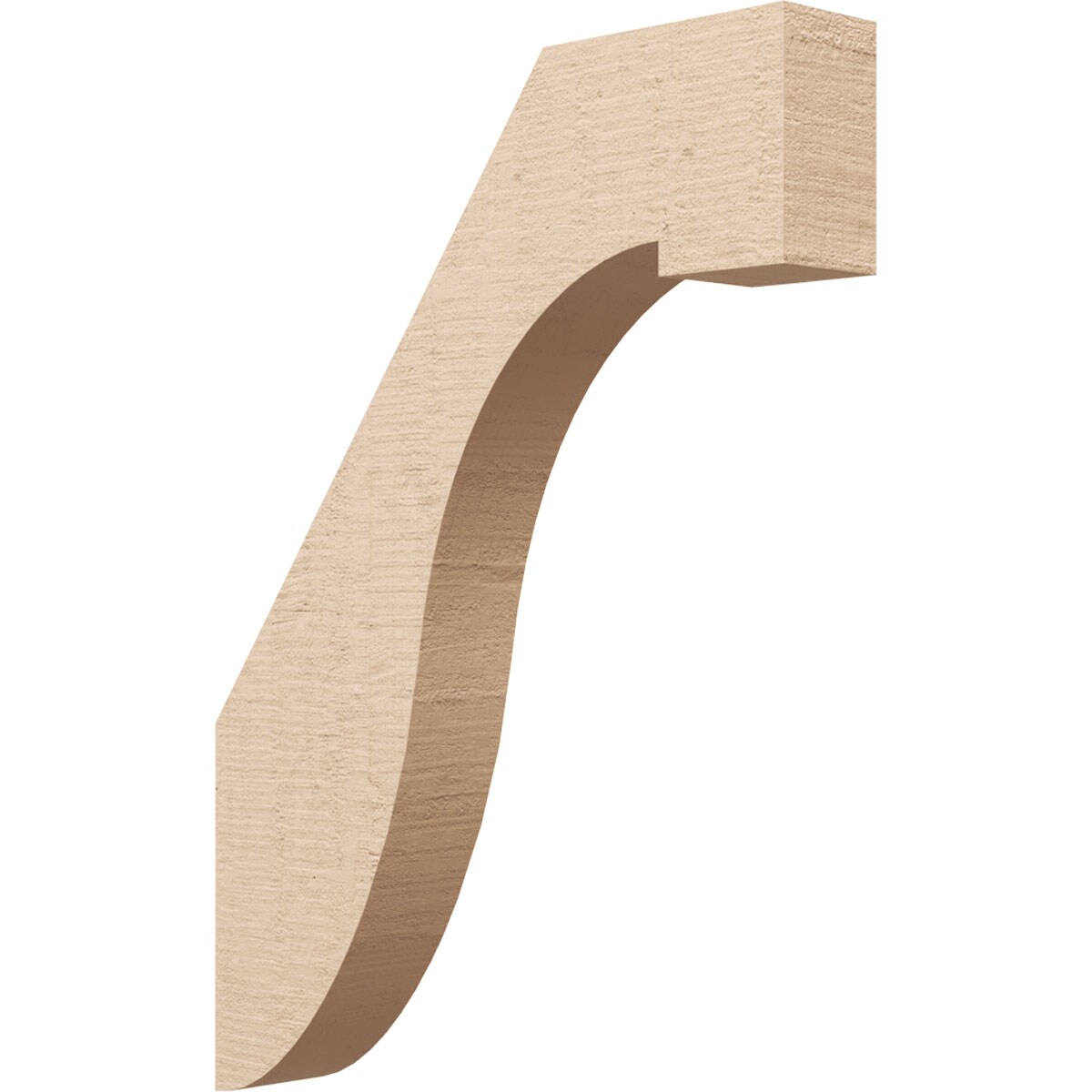 Ekena Millwork BRCUR03X18X24DELRCPR 3-in x 24-in x 18-in Primed Urethane Del Monte Rough Cedar TimberThane Knee Brace