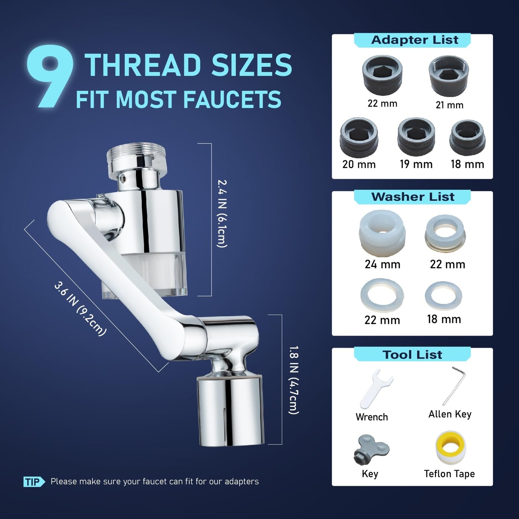 Numhew NHLYNN23516 Faucet-Aerators - View #3