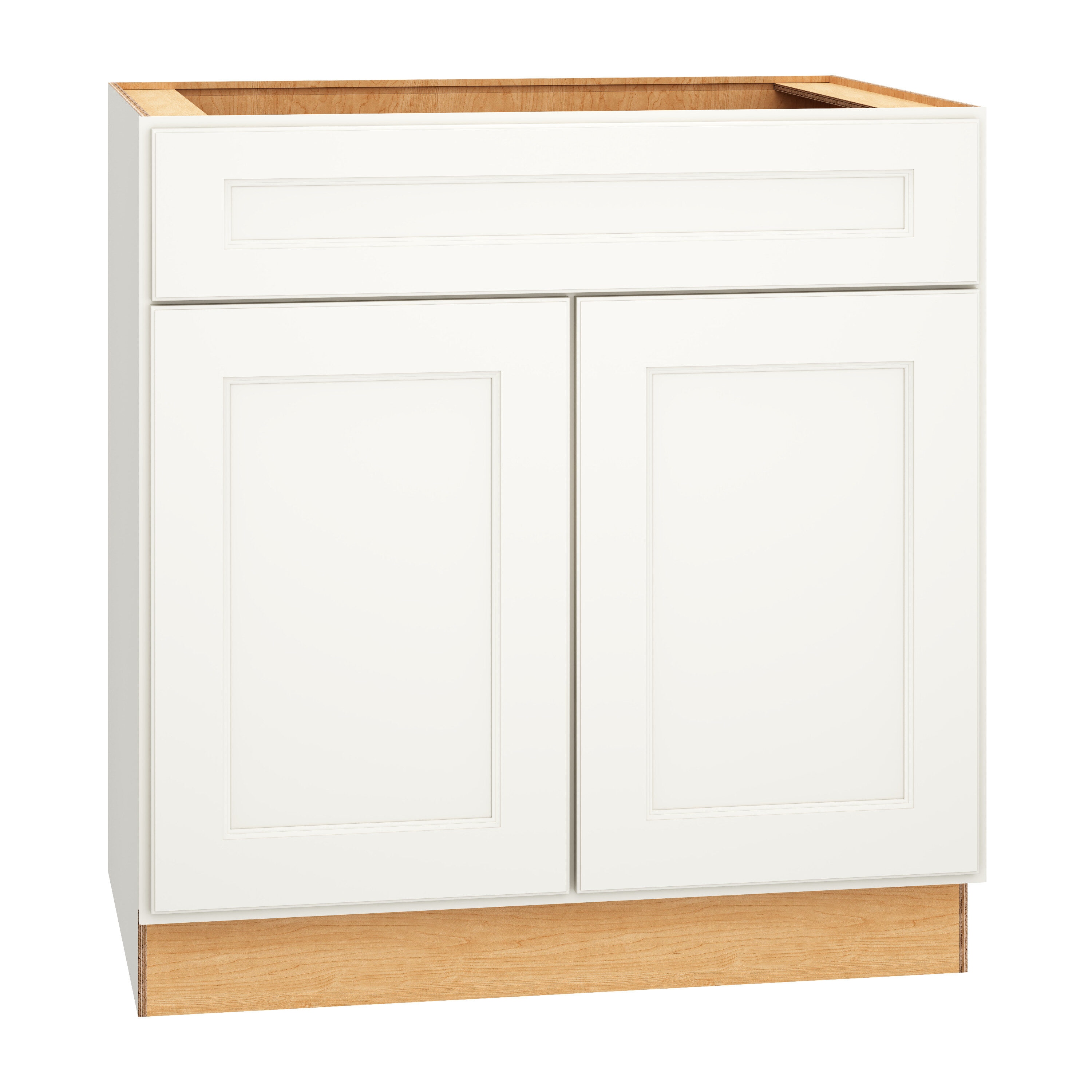 Diamond Express 325 SB33 Macaulay 33-in W x 34.5-in H x 24-in D White Sink Base Fully assembled Plywood Cabinet (Recessed Panel Square)