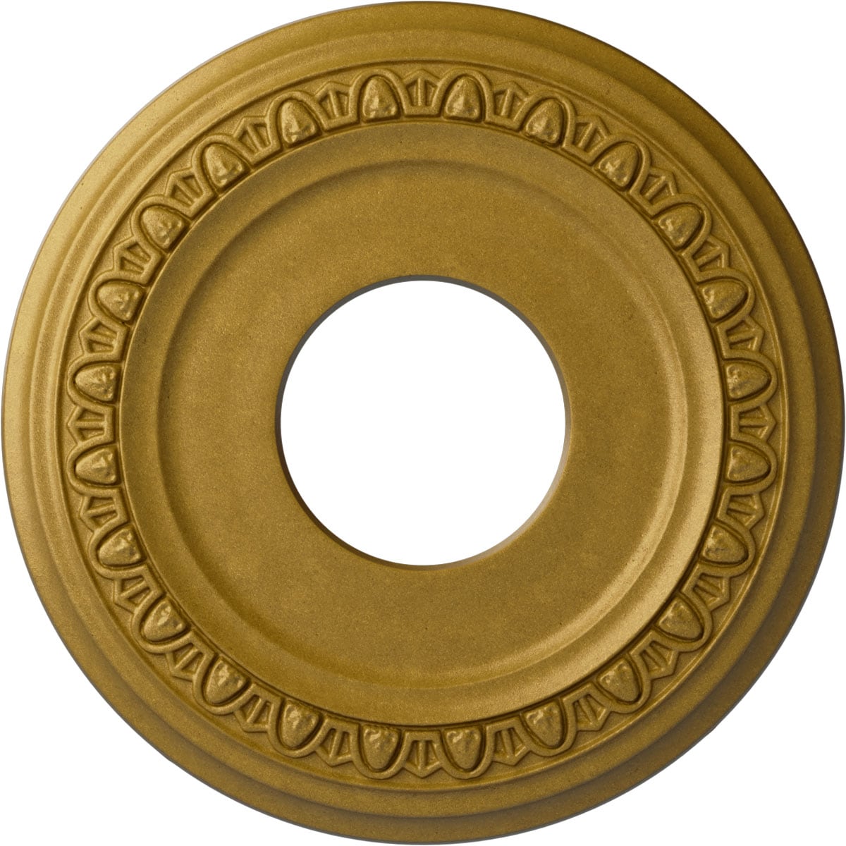 Ekena Millwork CM12JAPGS Jackson 12.25-in W x 12.25-in L Painted Pharaohs Gold Polyurethane Whole Ceiling Medallion