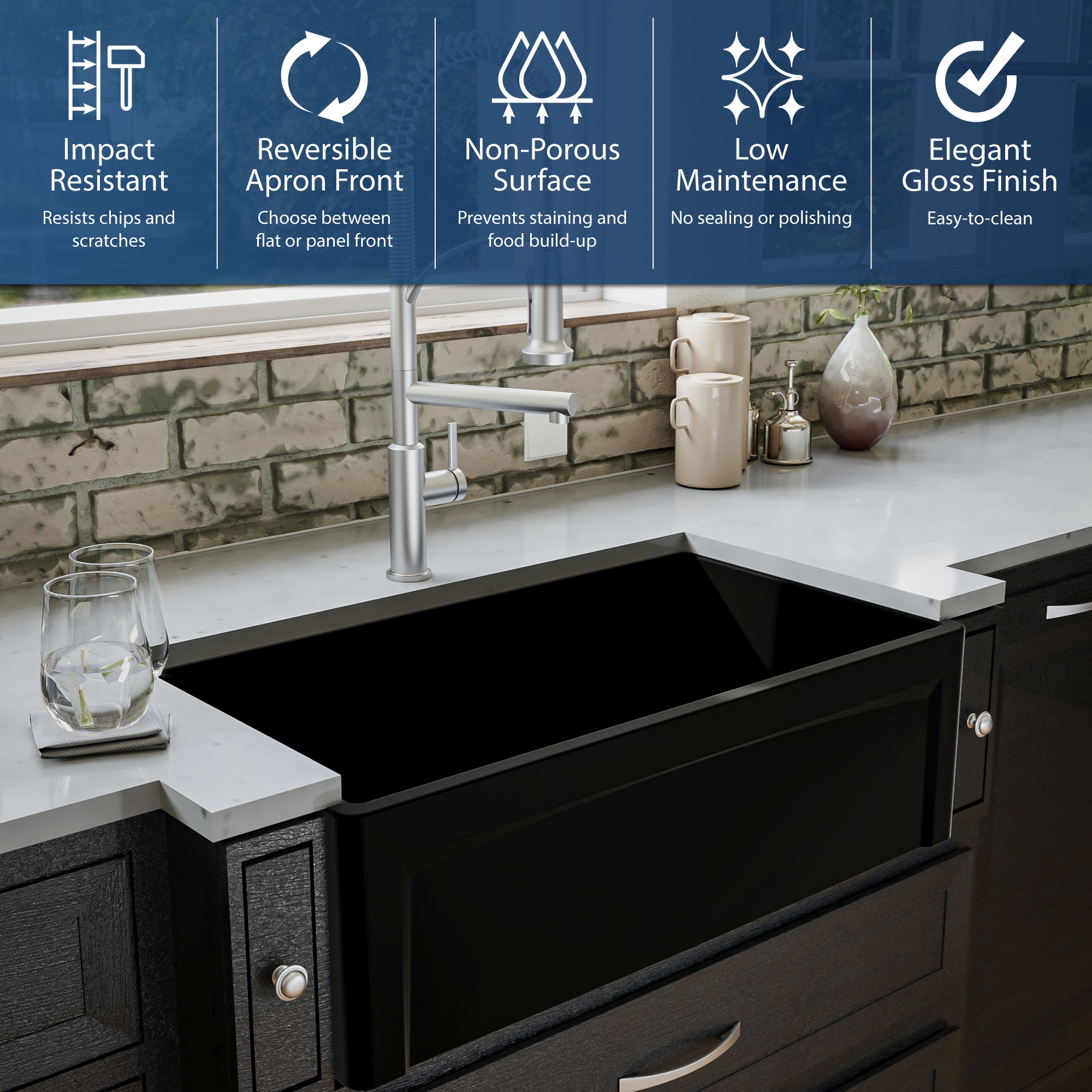 Karran FCP33SBMB Kitchen-Sinks - View #4
