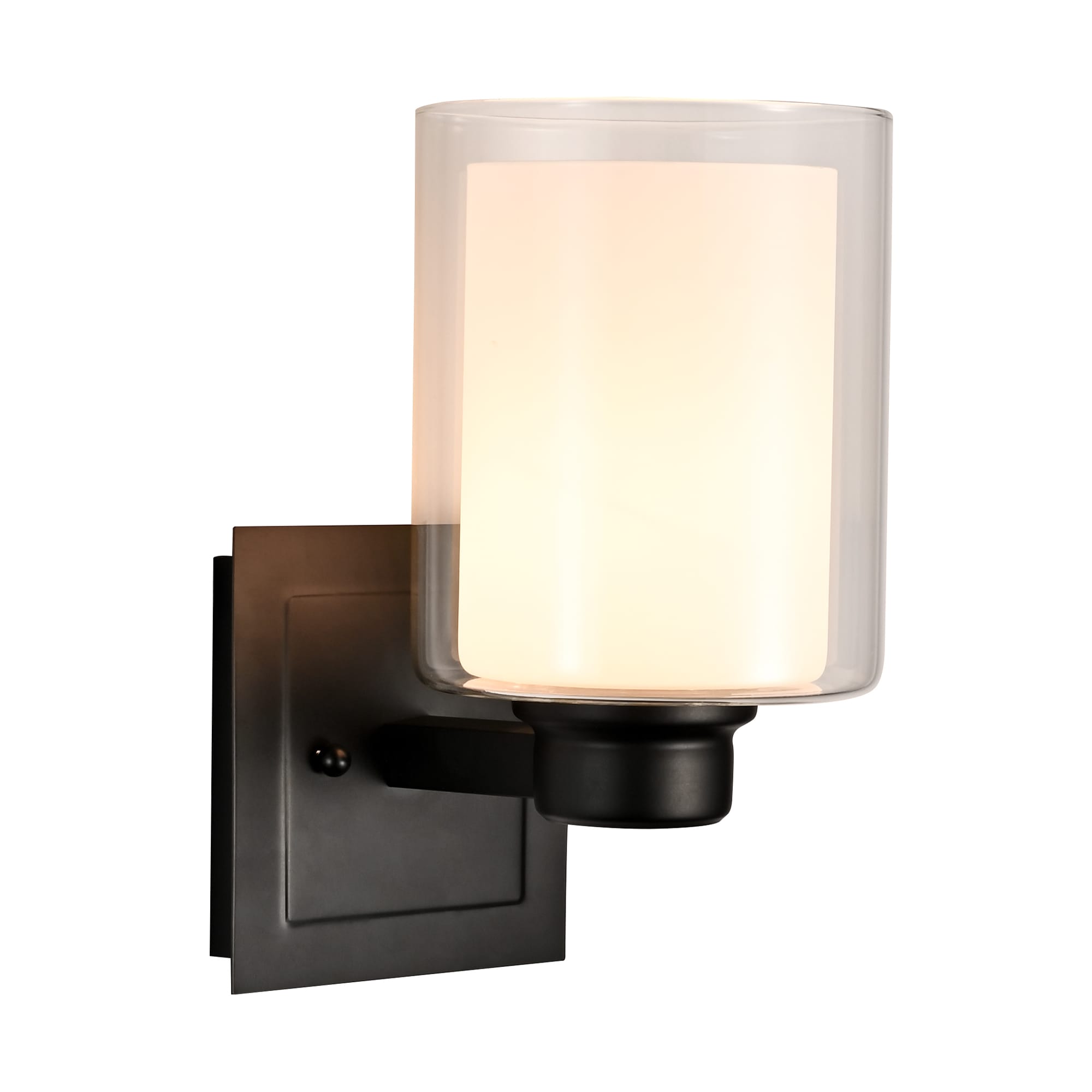 Design House 556134-BLK Oslo 7.50-in W 1 -Light Matte Black Wall Sconce