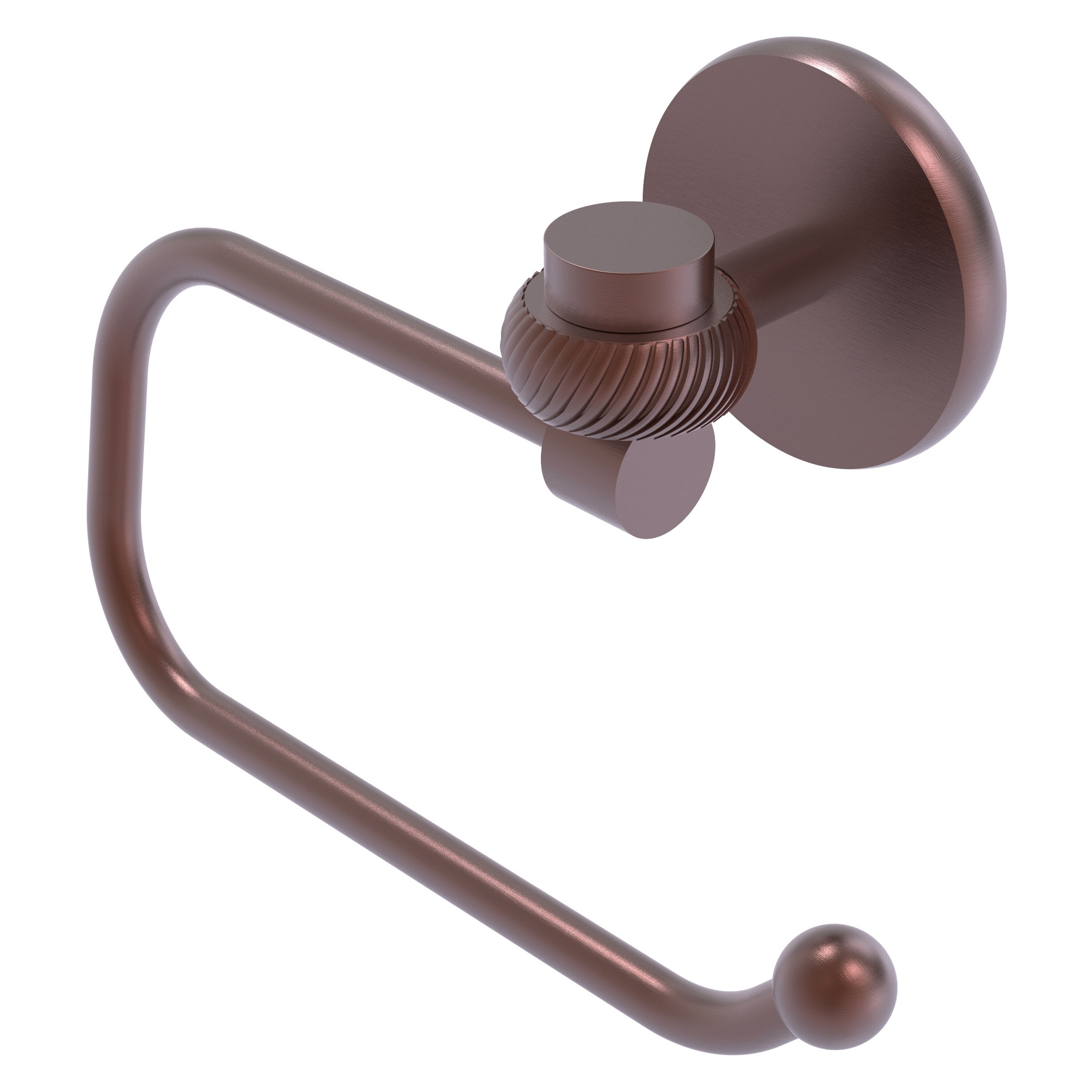 Allied Brass 7124ET-CA Satellite Orbit One Antique Copper Wall mount Single post Toilet Paper Holder 1 -Rolls with Storage