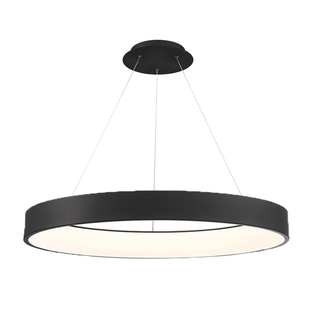 dweLED PD-33743-BK Corso Black Modern/contemporary Dome Integrated LED Large Hanging Pendant light