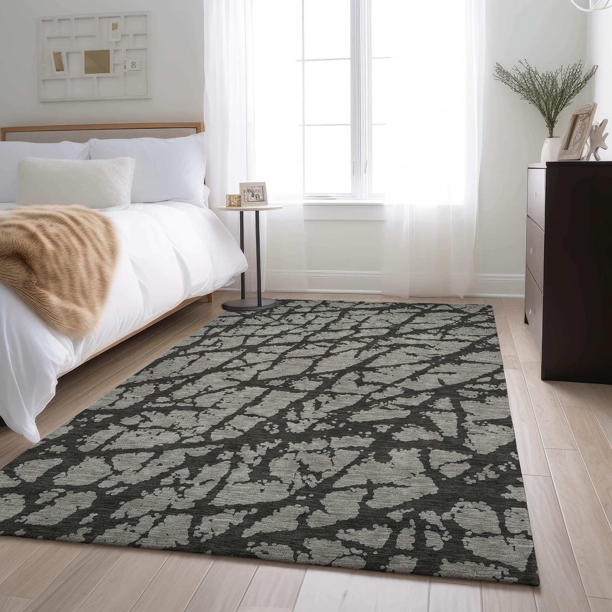 Addison Rugs AMF515BU8X10 Mayfield AMF515BU 8 x 10 (ft) Loomed Polyester Blue Rectangular Indoor Abstract Machine washable Area rug