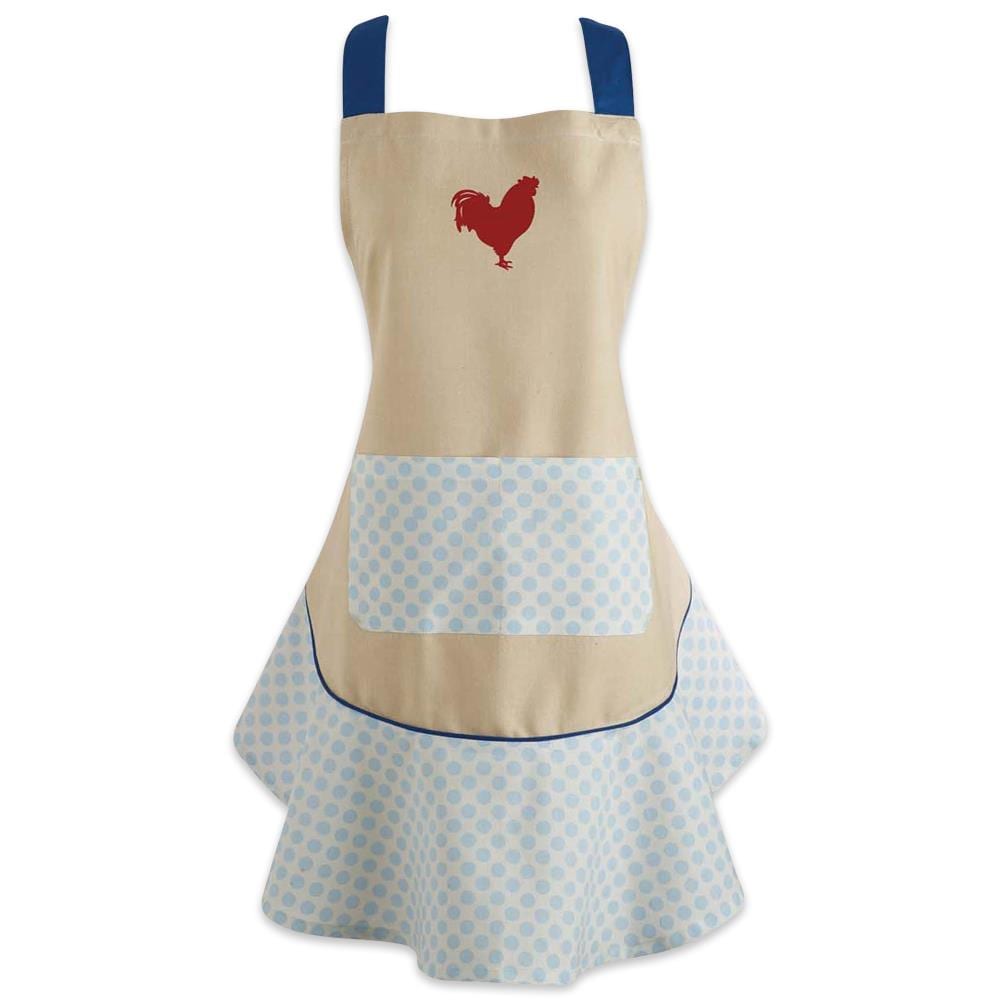 Kitchen Linen Set Farm Rooster Set of Apron, Oven Mitt, Pot Holder