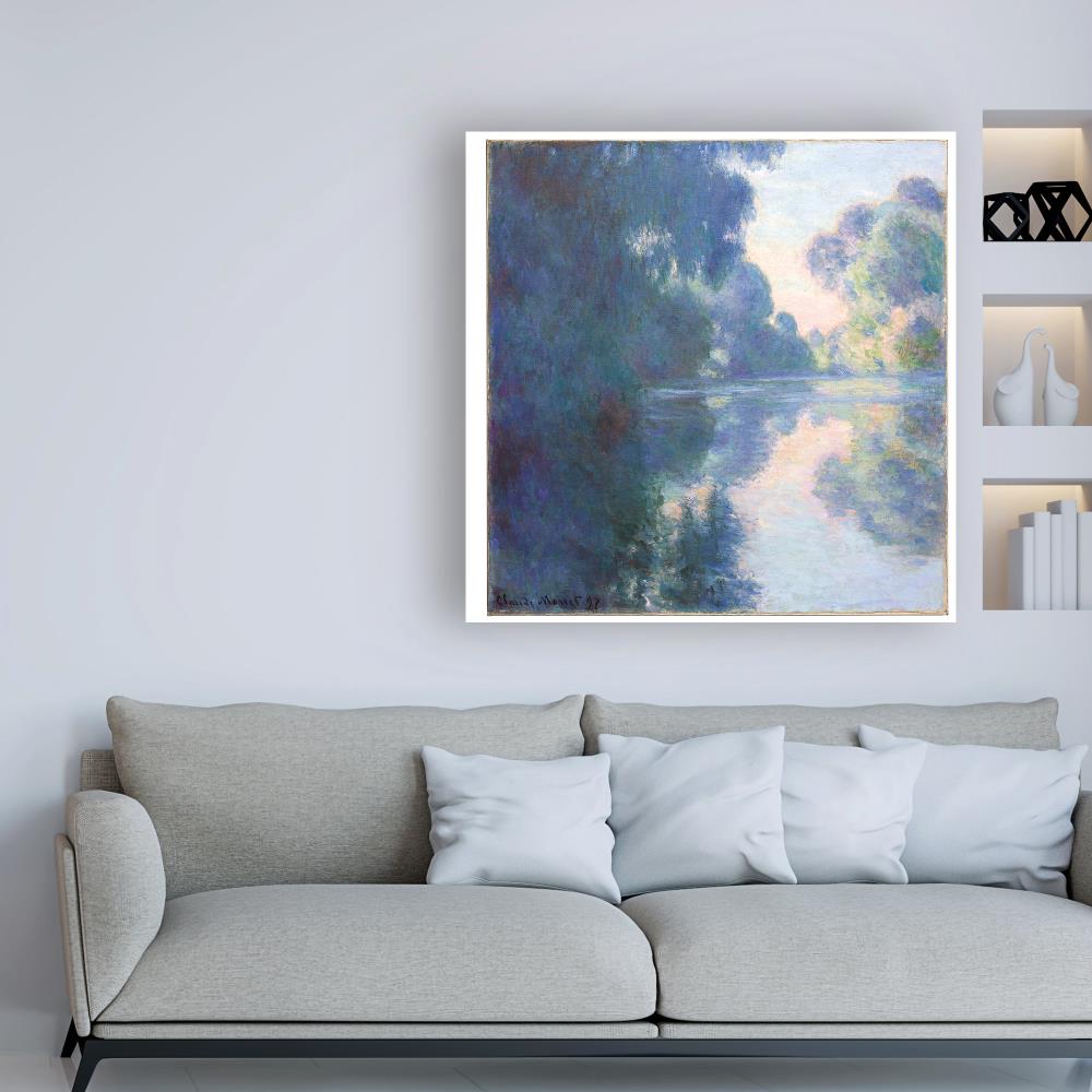 Trademark Fine Art BL02617-C2424GG Claude Monet "Matinee sur la Seine, 1897" 24x24 Canvas Art Claude Monet Multicolor 24-Inches H x 24-Inches W Landscape Canvas Print