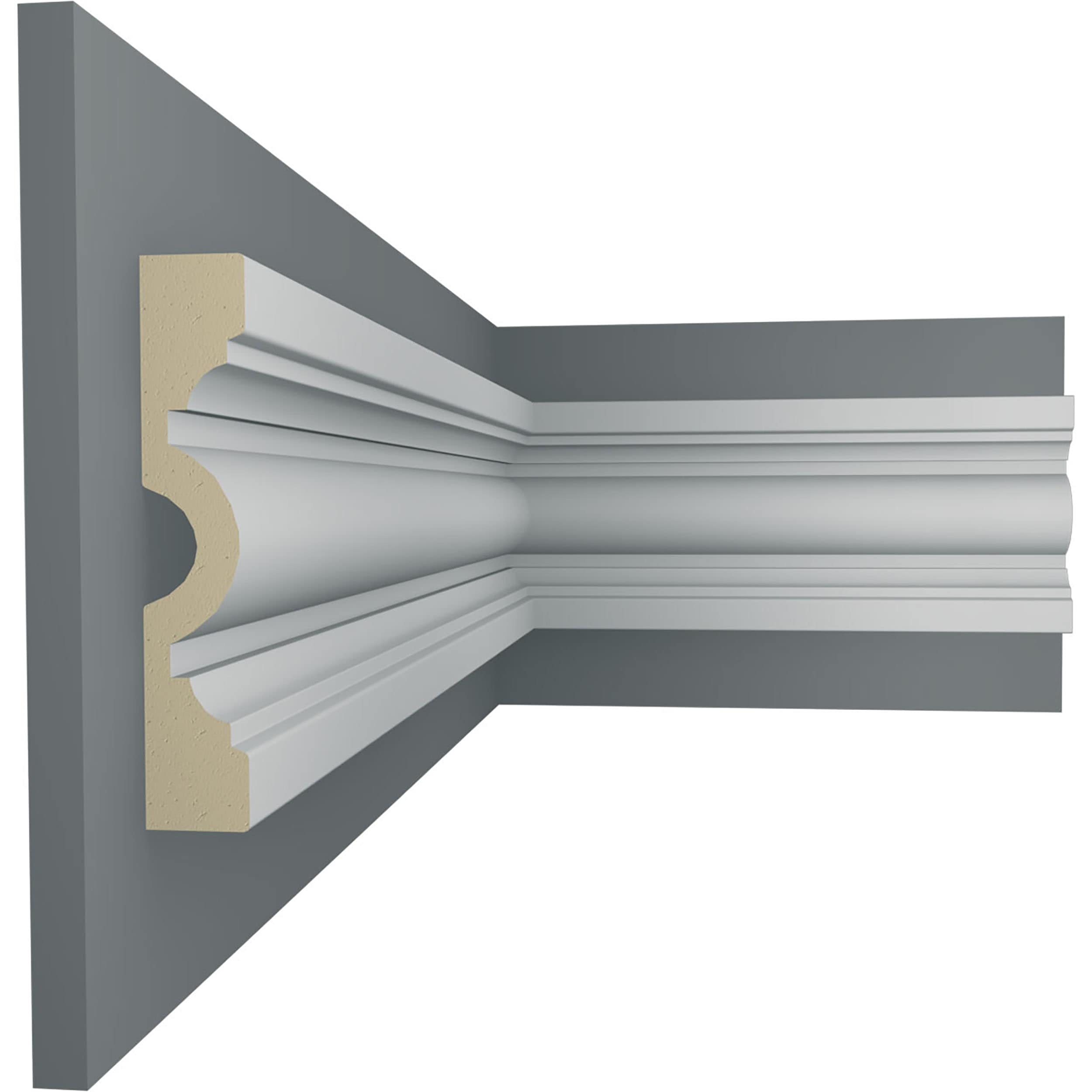 Primed White Polyurethane Decorative Chair Rail Moulding