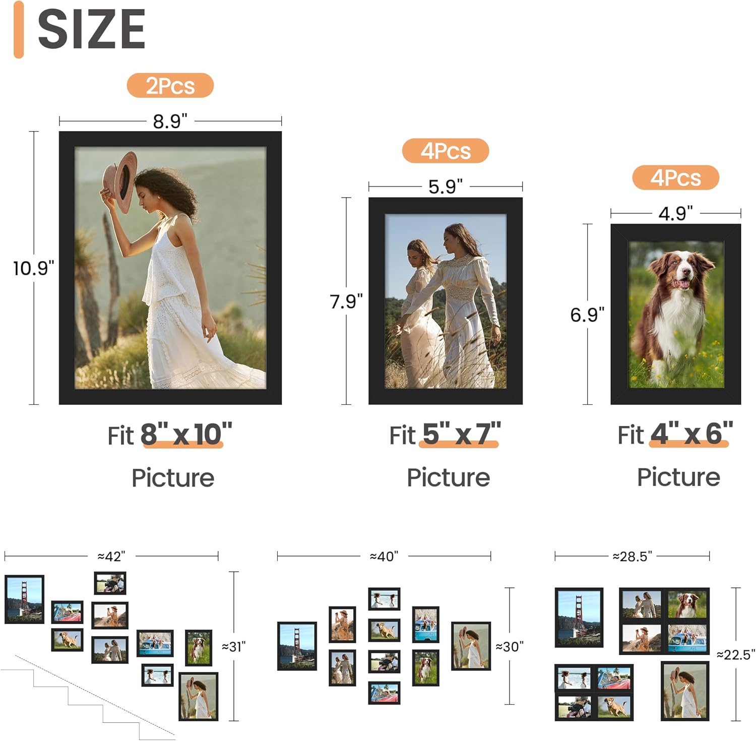 Upsimples B0C9T1SB3D Picture-Frames - View #2