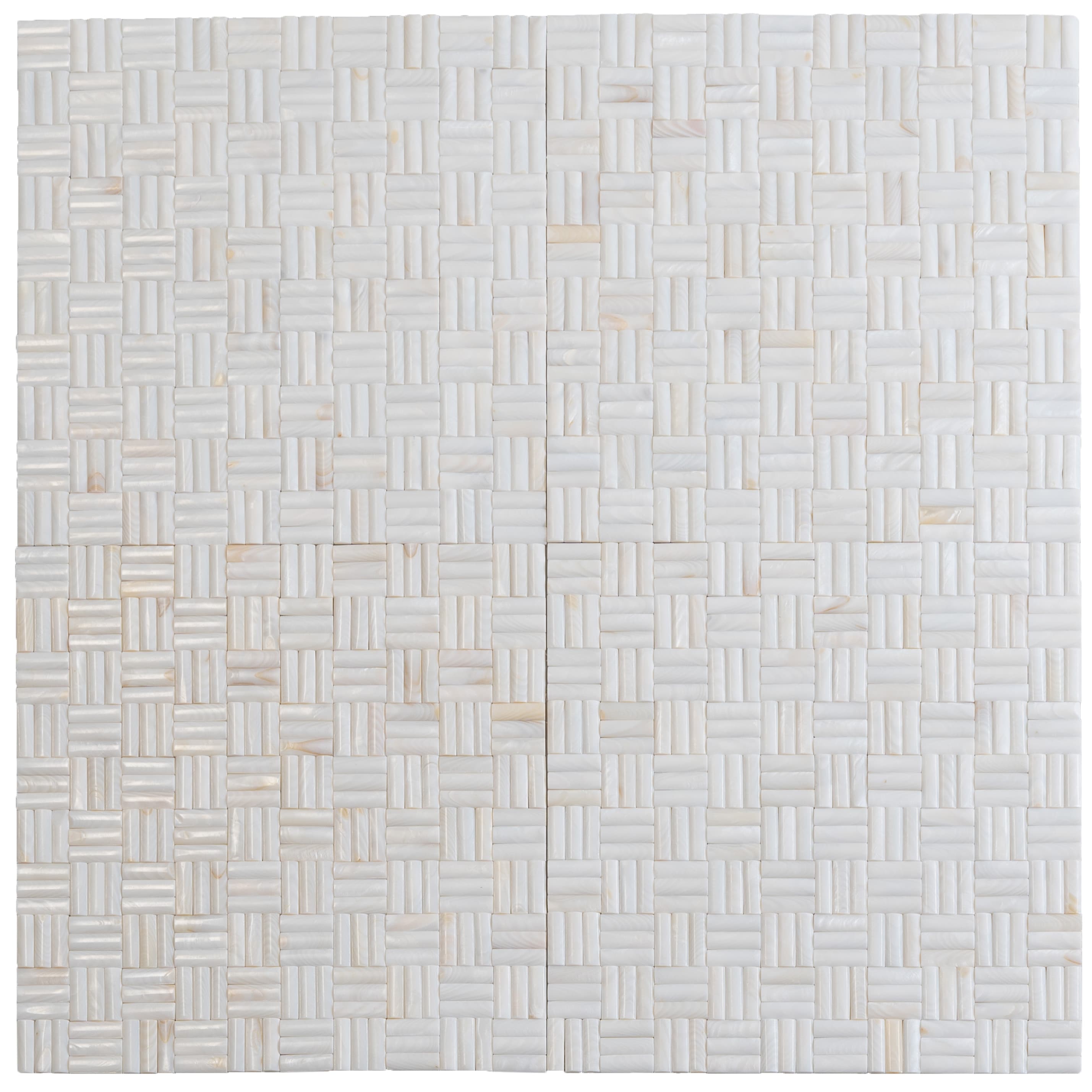 Apollo Tile APLSME88005A Jewelicious Shimmer Beige 12-in x 12-in Polished Natural Shell Patterned Mosaic Wall Tile (19.34-sq. ft/ Carton)