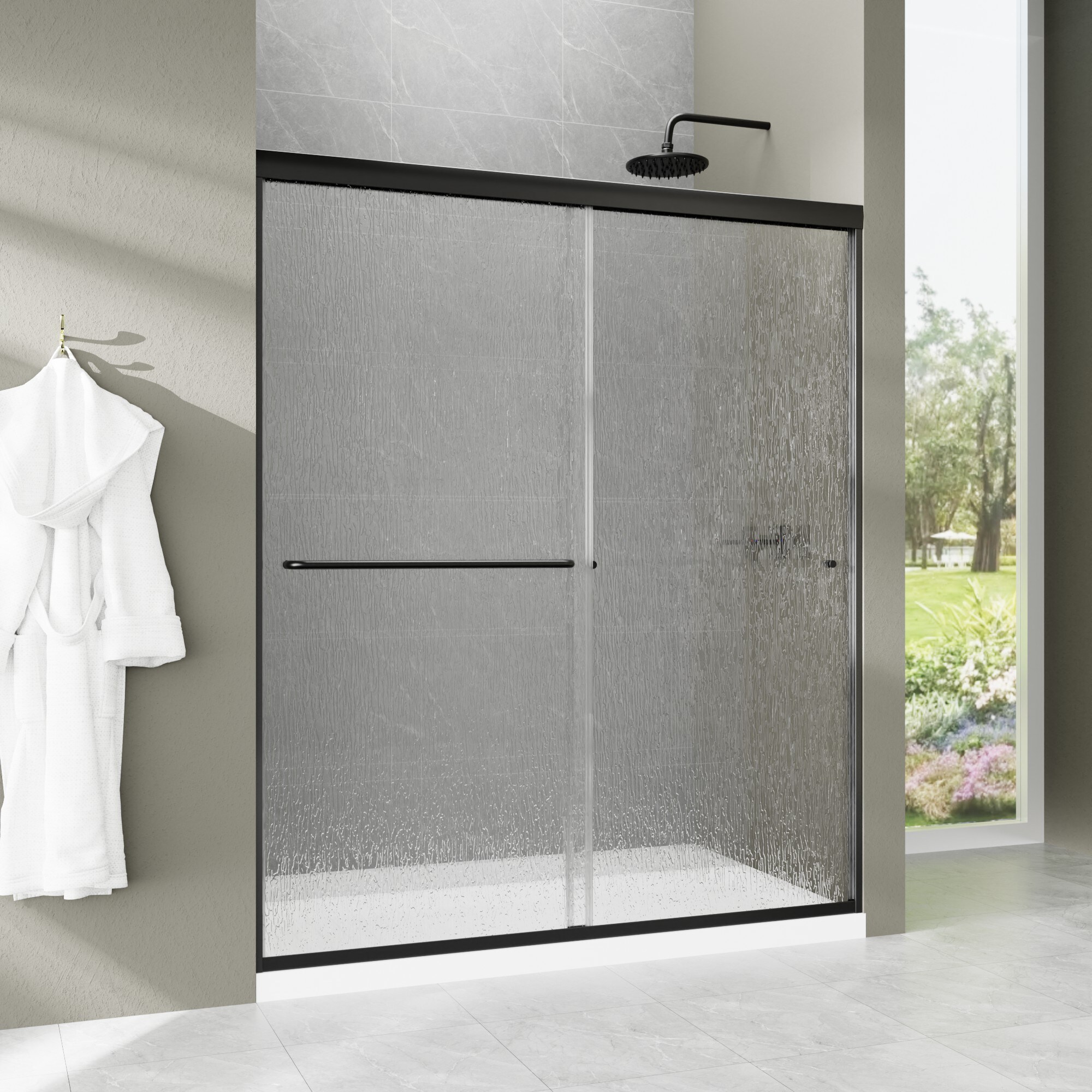 Rain Glass Shower Door