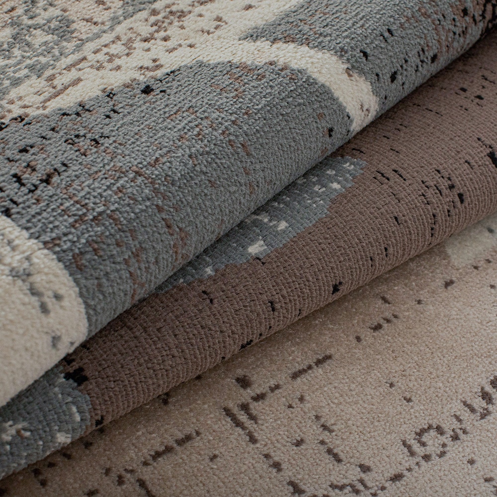 Beige Floral Patchwork 8' x 10' Synthetic Area Rug