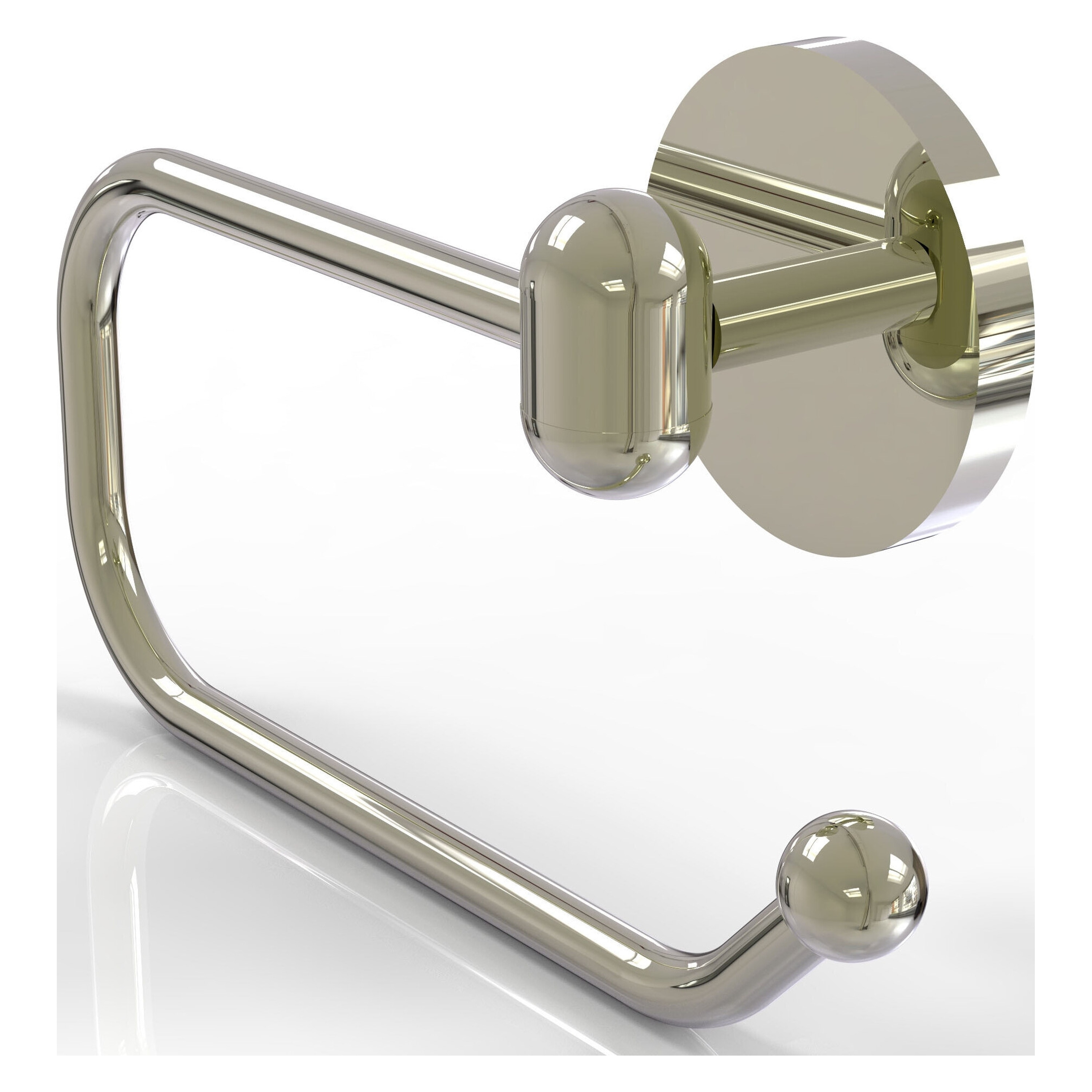 Allied Brass TA-24E-PNI Tango Polished Nickel Wall mount Single post Toilet Paper Holder 1 -Rolls with Storage