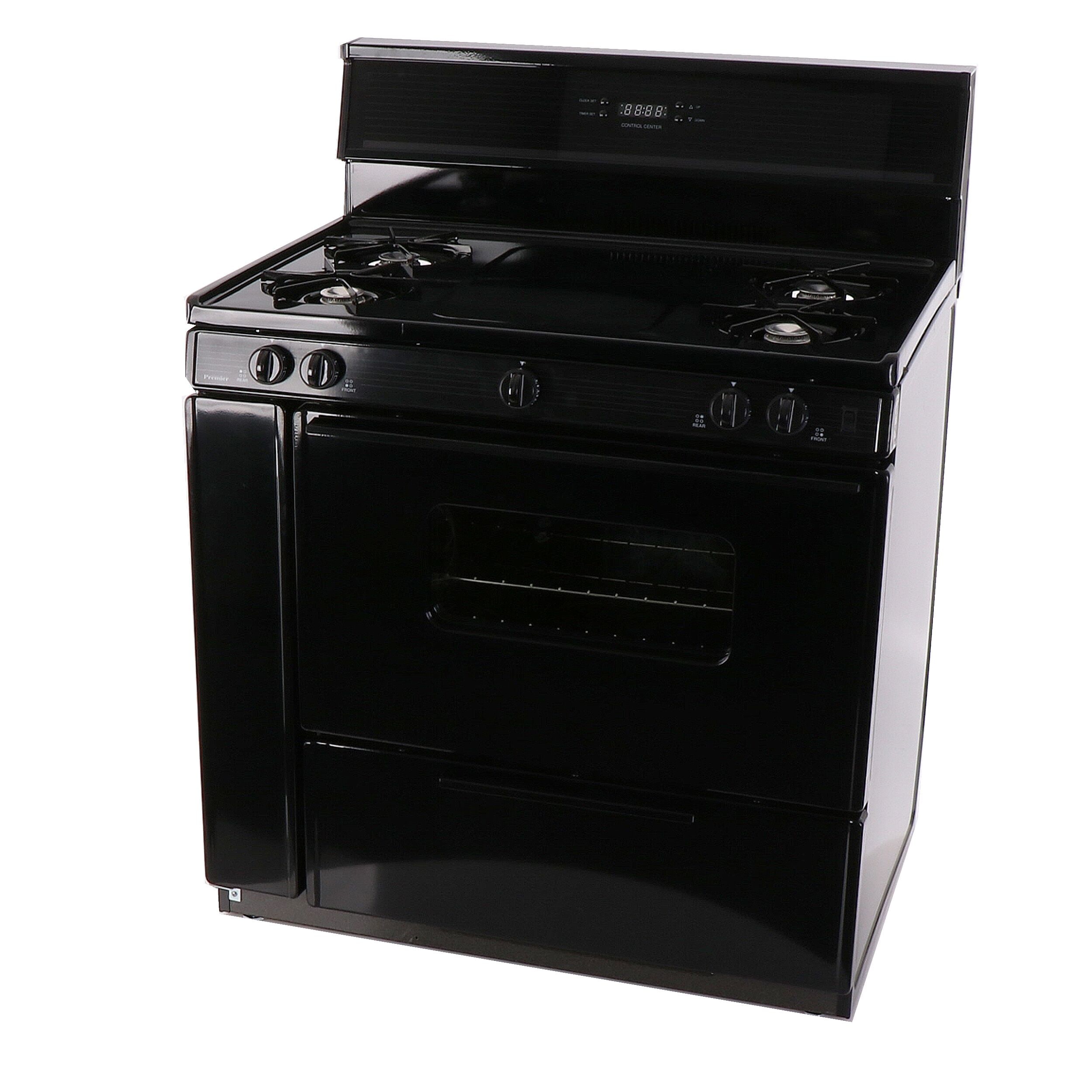 Premier 36-in 4 Burners 3.9-cu ft Freestanding Natural Gas Range (Black ...