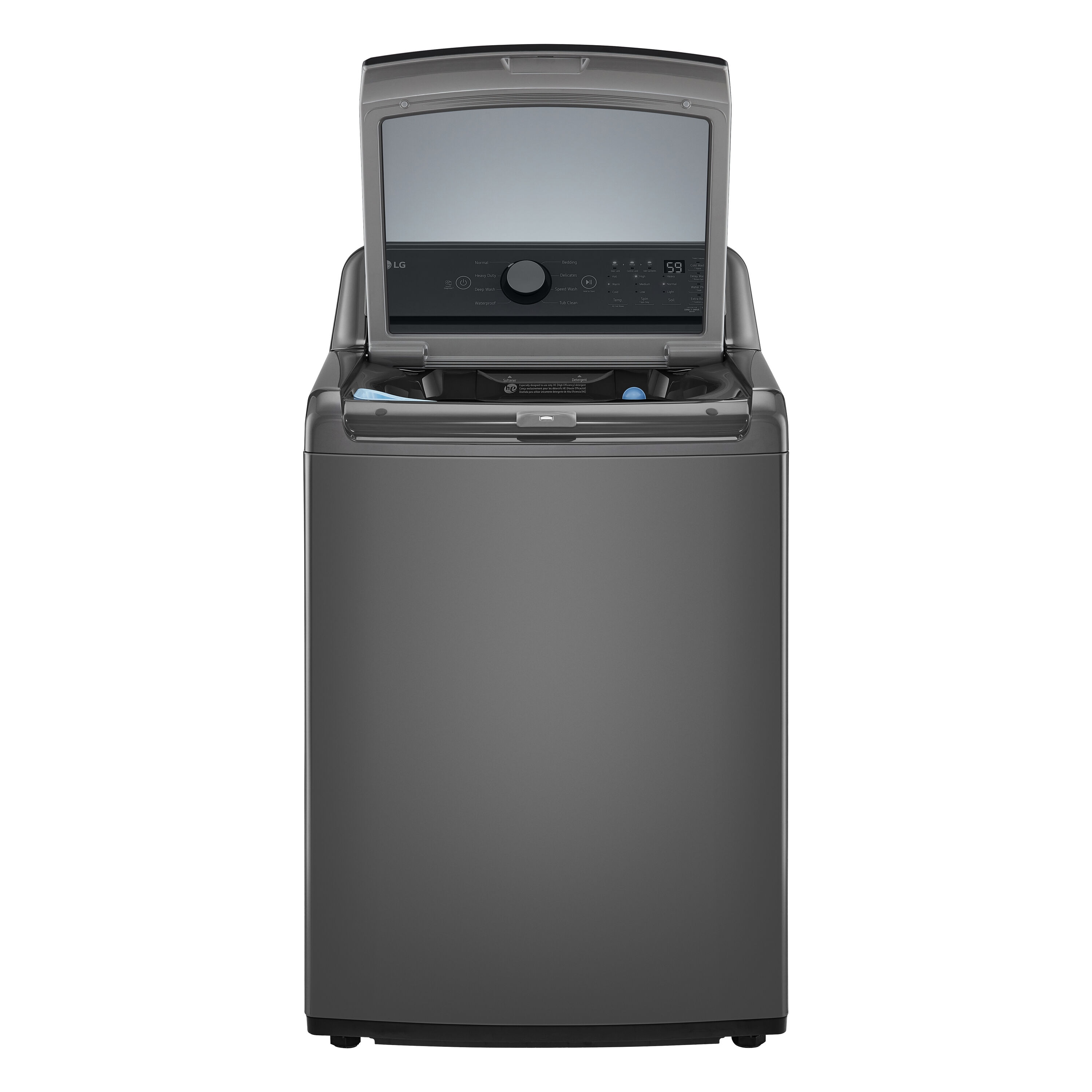 LG 5-cu ft Efficiency Impeller Top-Load Washer (Matte Black) ENERGY STAR in the Top-Load department at Lowes.com