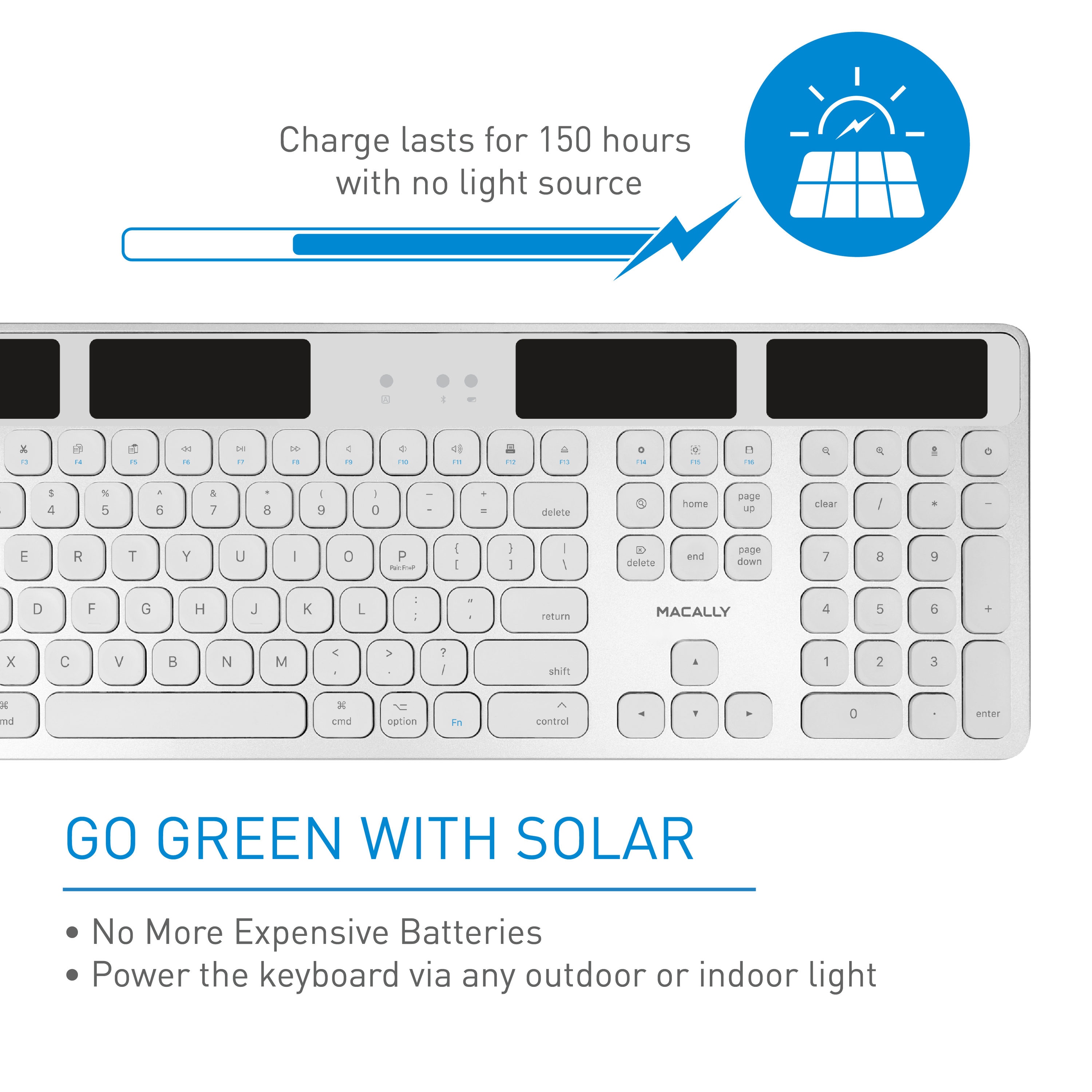 Macally BTSOLARKEYA Computers-Peripherals - View #2