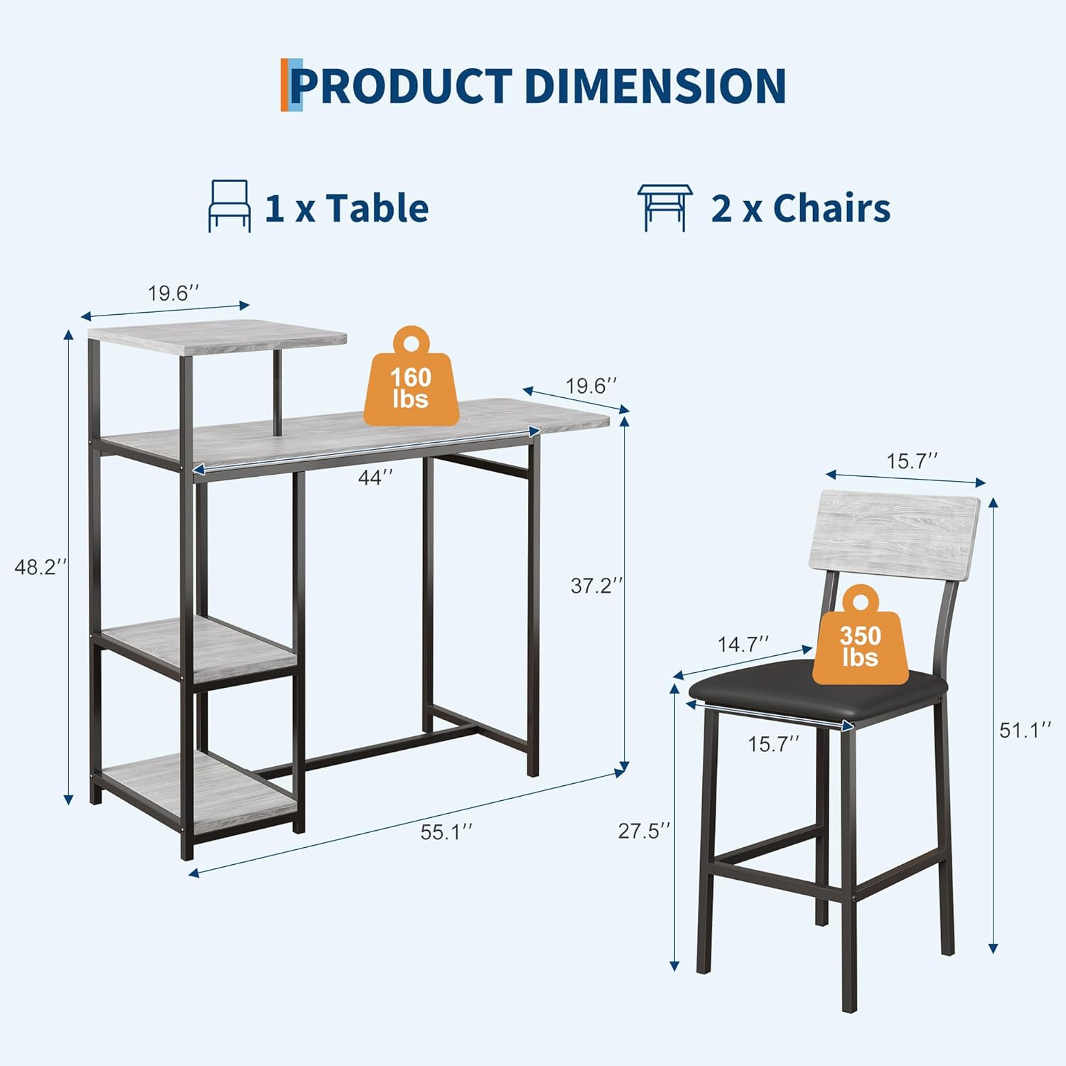 IdealHouse WEHHZ-H6120TXWWBTX Dining-Tables - View #7