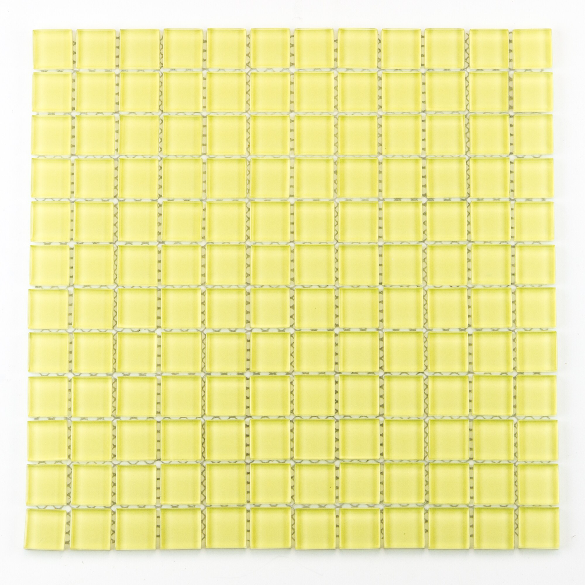 Crossville G062/LW.10101 High Fidelity 5-Pack Lemon 1-in x 1-in Glossy Glass Uniform Squares Wall Tile