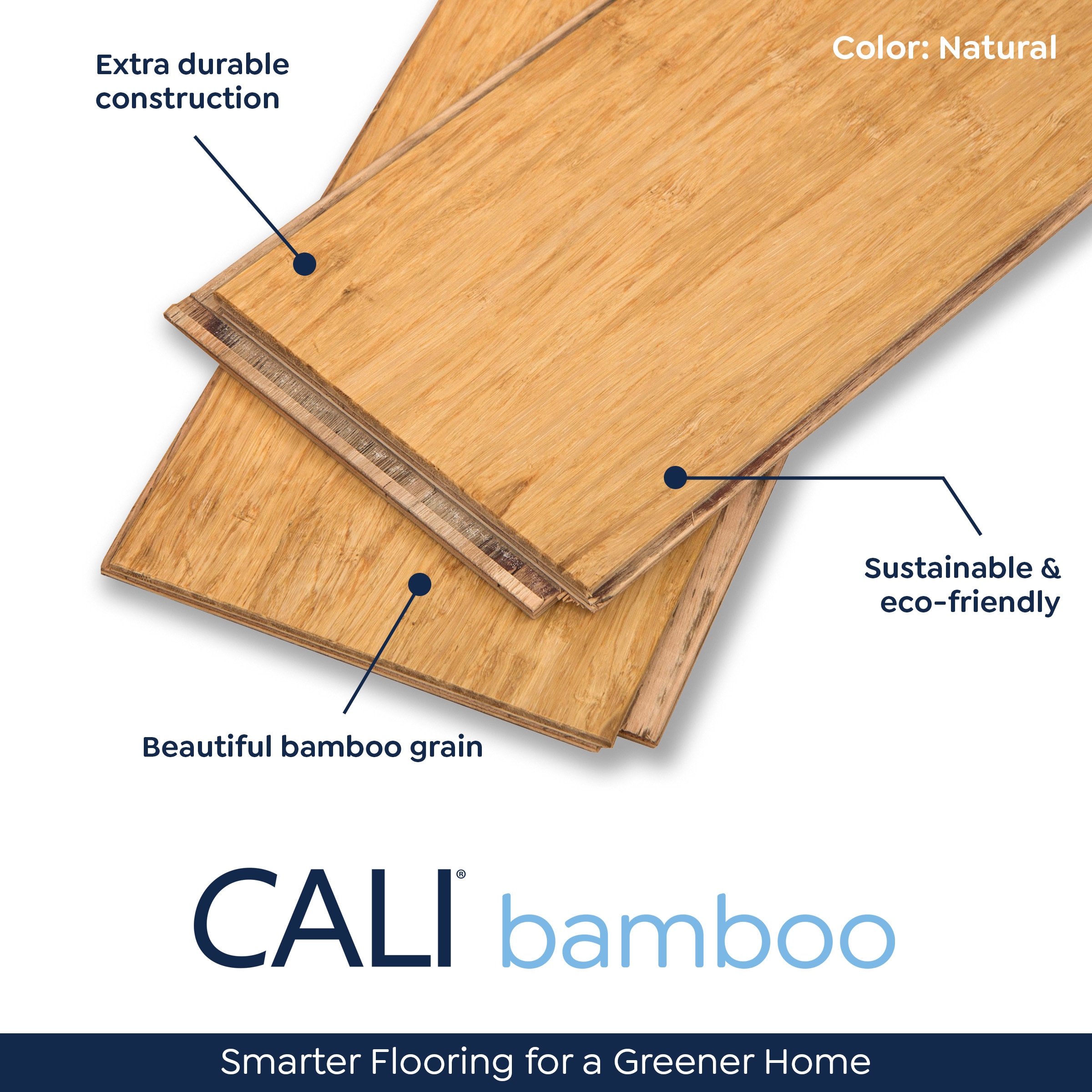 Bamboo Floor Mat 24 x 72 Natural Bamboo Light Wood