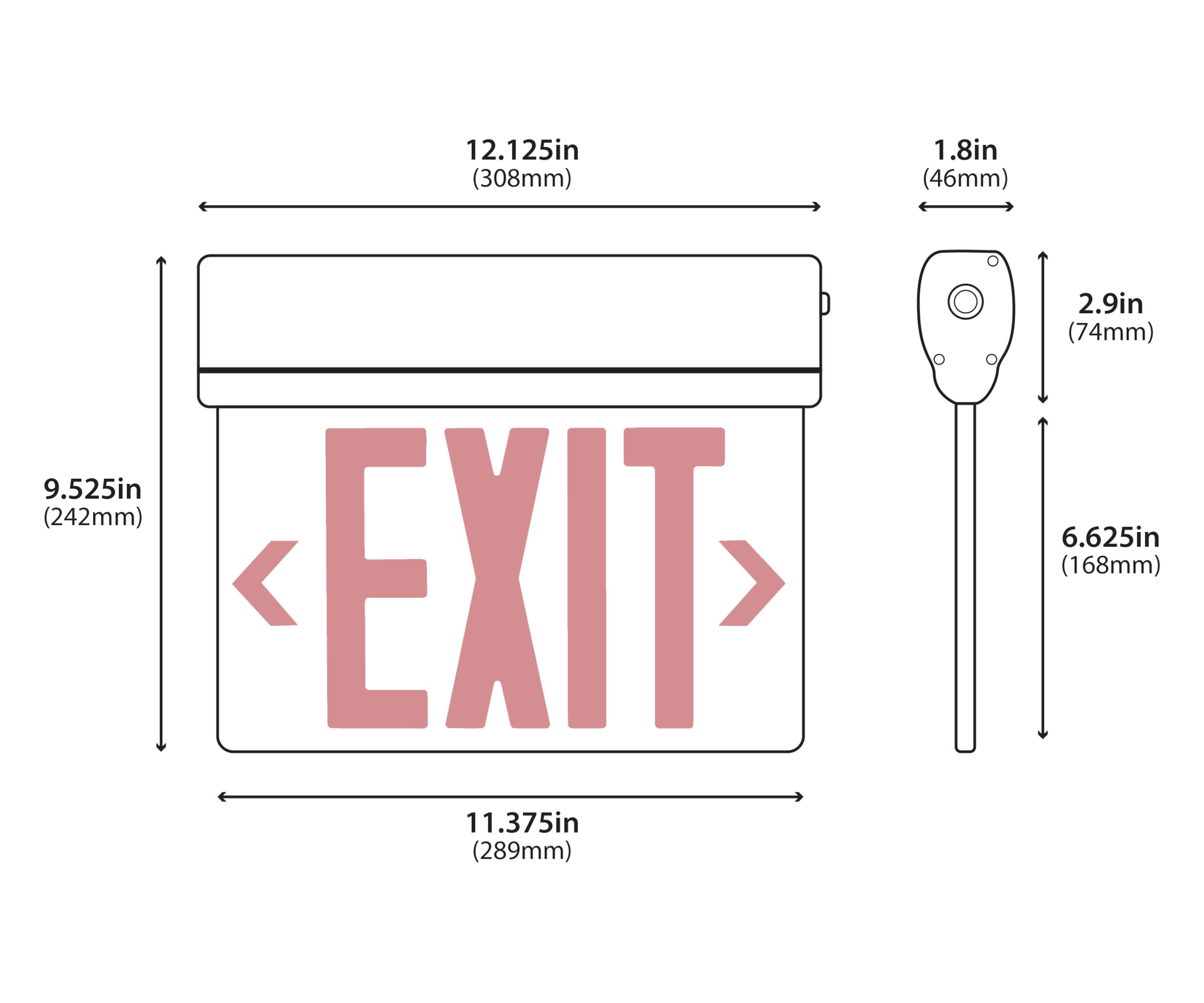 Nicor Lighting EXL220UNVMRR2 Emergency-Exit-Lighting - View #10