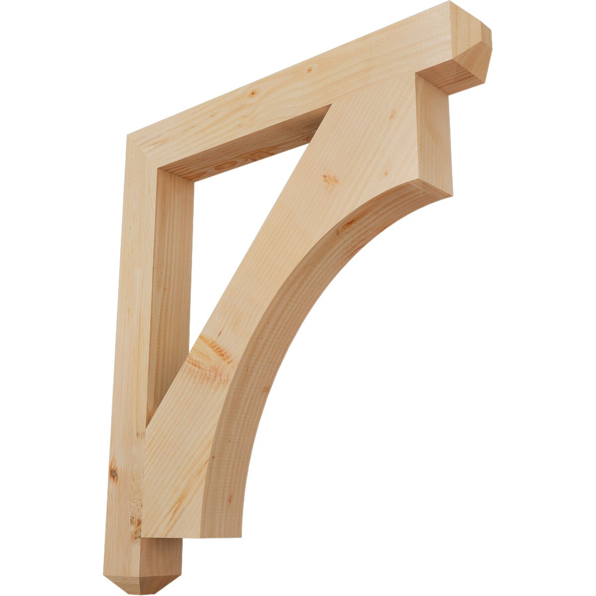Ekena Millwork BKT04X32X36WTL04SDF Westlake craftsman smooth 3-1/2-in x 32-in x 36-in Douglas fir Brown Wood Standard bracket