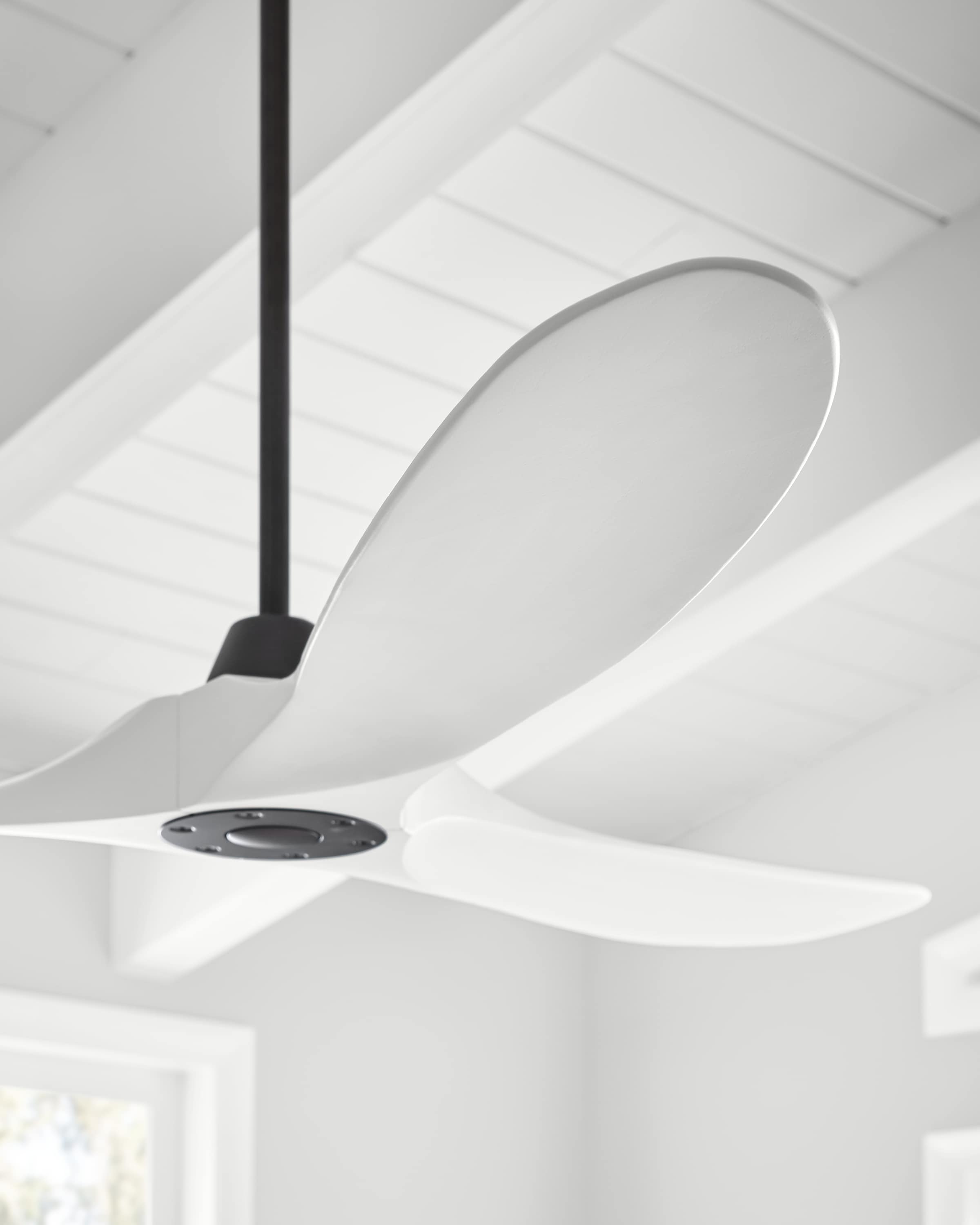 Matte White 60" Ceiling Fan with LED Light and Remote