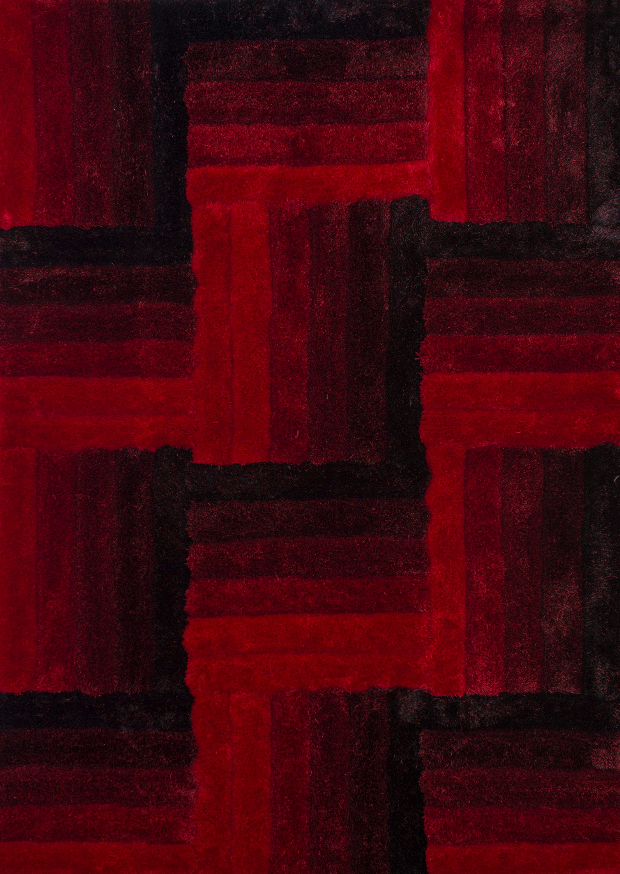 United Weavers Of America 2100 20330 24 Finesse 2 x 3 (ft) Polyester Red Rectangular Indoor Geometric Area rug