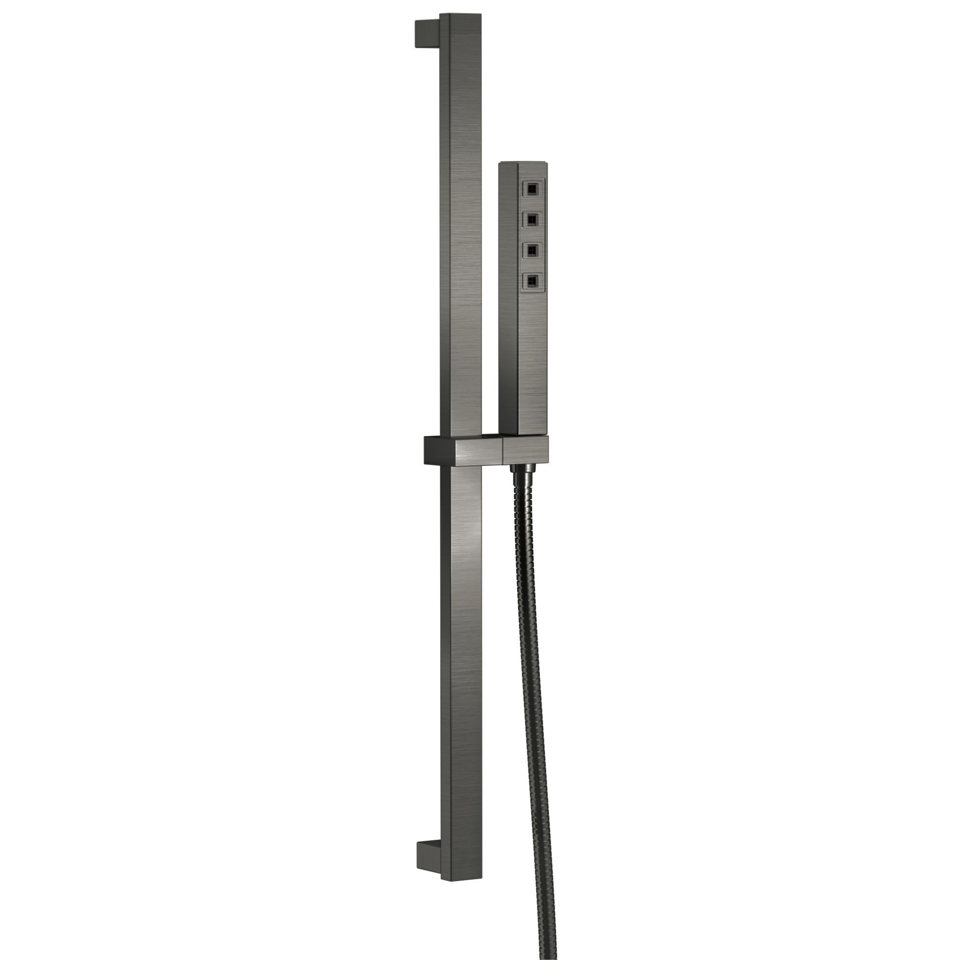 Delta 51567-KS-PR 1 -Spray Lumicoat Black Stainless 1.375-in Rectangle Handheld Shower Head 1.75 GPM