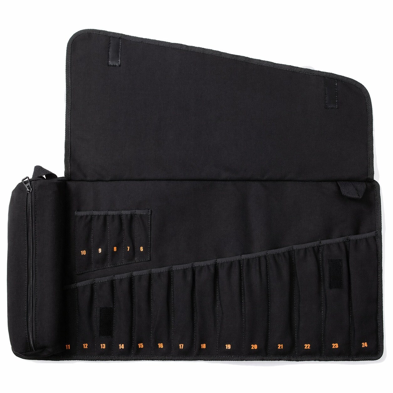 Phyfalip  Wrench Roll Wrench Roll Up Pouch 19 Pocket Heavy Duty Canvas Wrench Organizer Bag for Metric Combination Wrenches Portable Tool Roll
