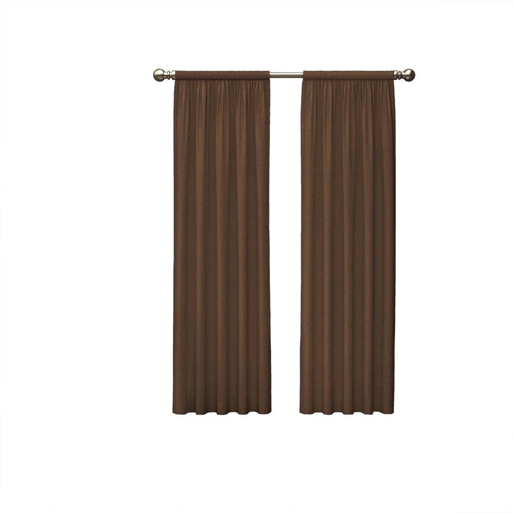 Pairs To Go 15615056X095CHC 95-in Chocolate Polyester Light Filtering Rod Pocket Curtain Panel Pair