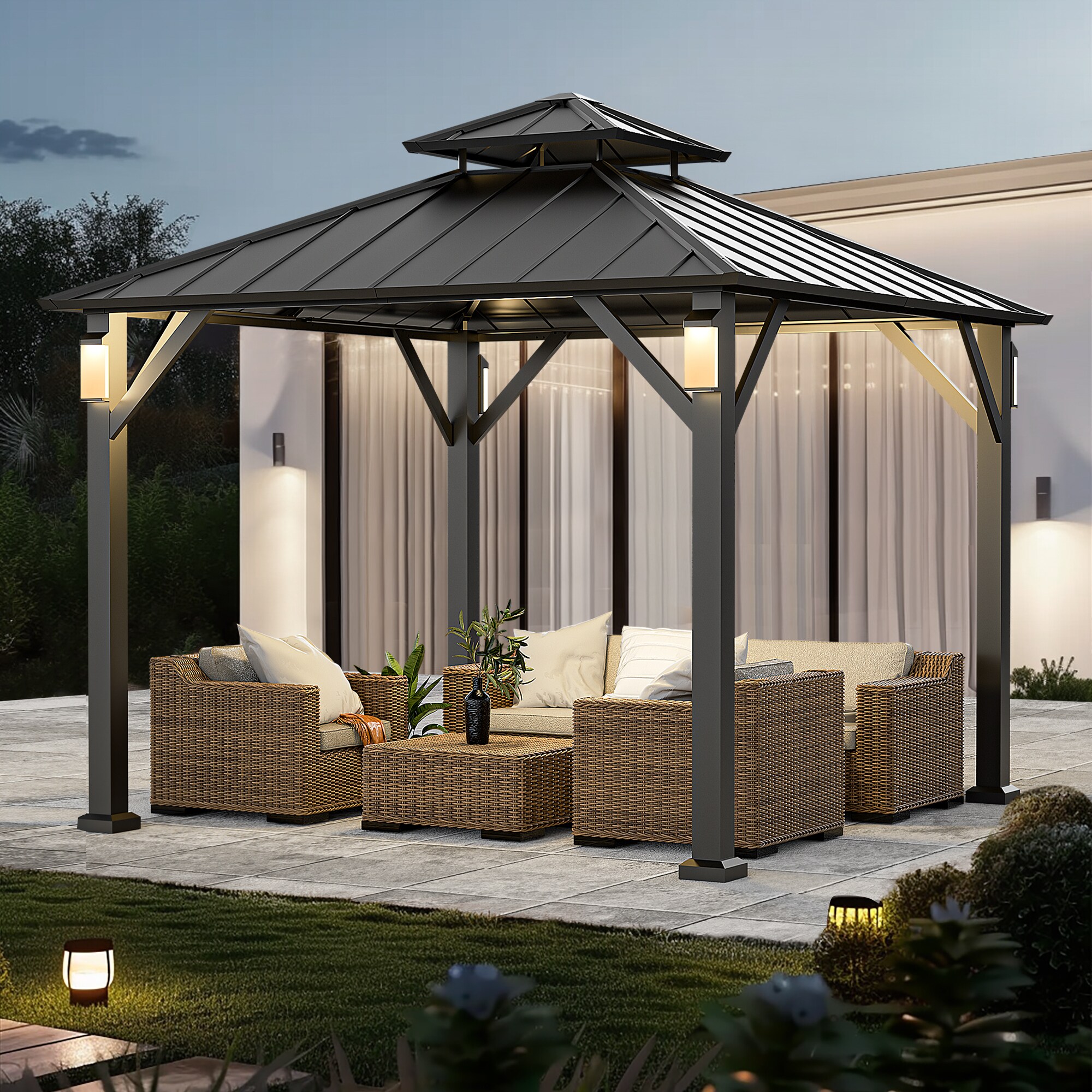 ELEVATE OUTDOORS IG10600094-MN Wood-Resin-Gazebos - View #3