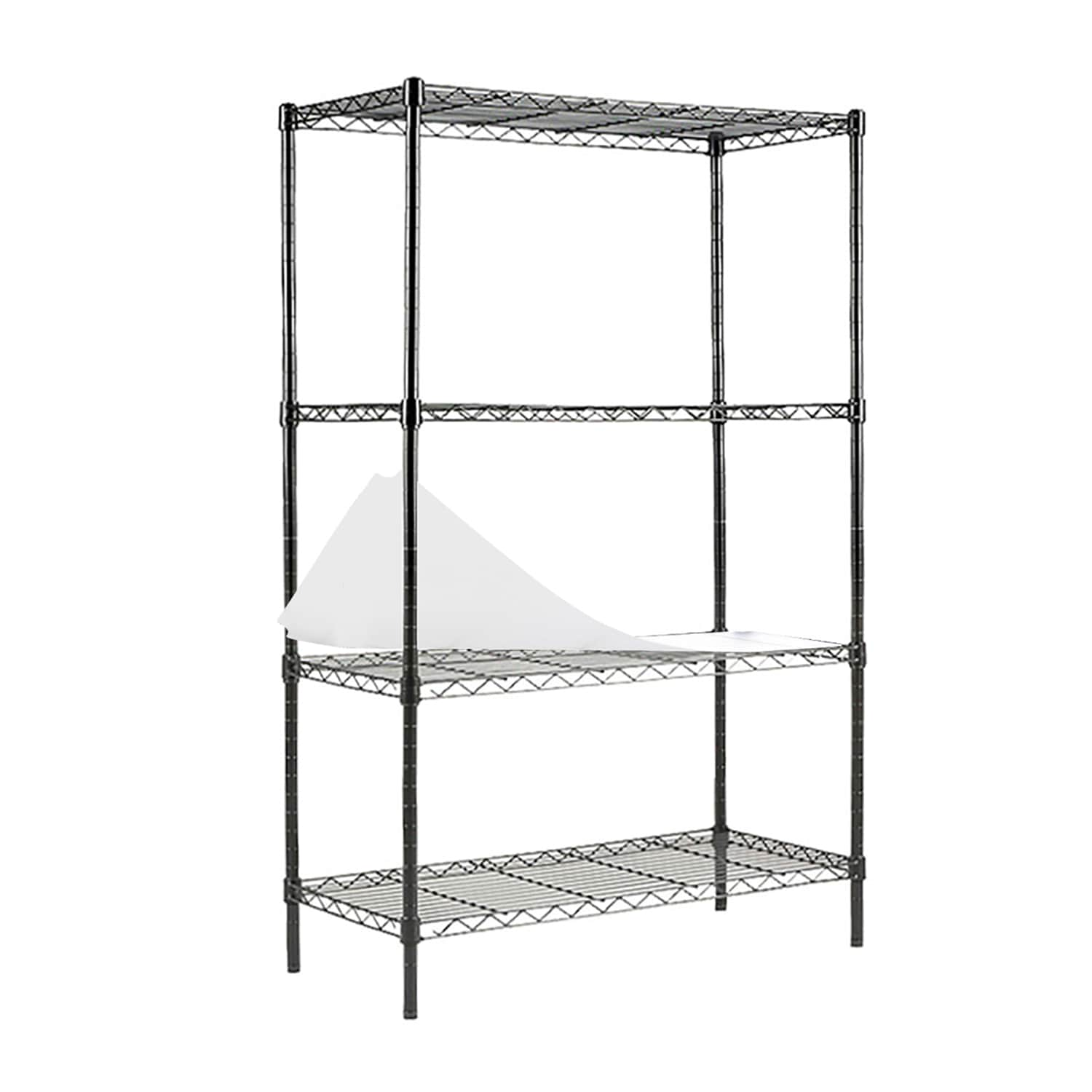 King's Rack Bin Rack Storage System Heavy Duty Steel Rack Organizer Shelving Unit w/ 16 Plastic Bins in 6 Tiers, Gray GT0939