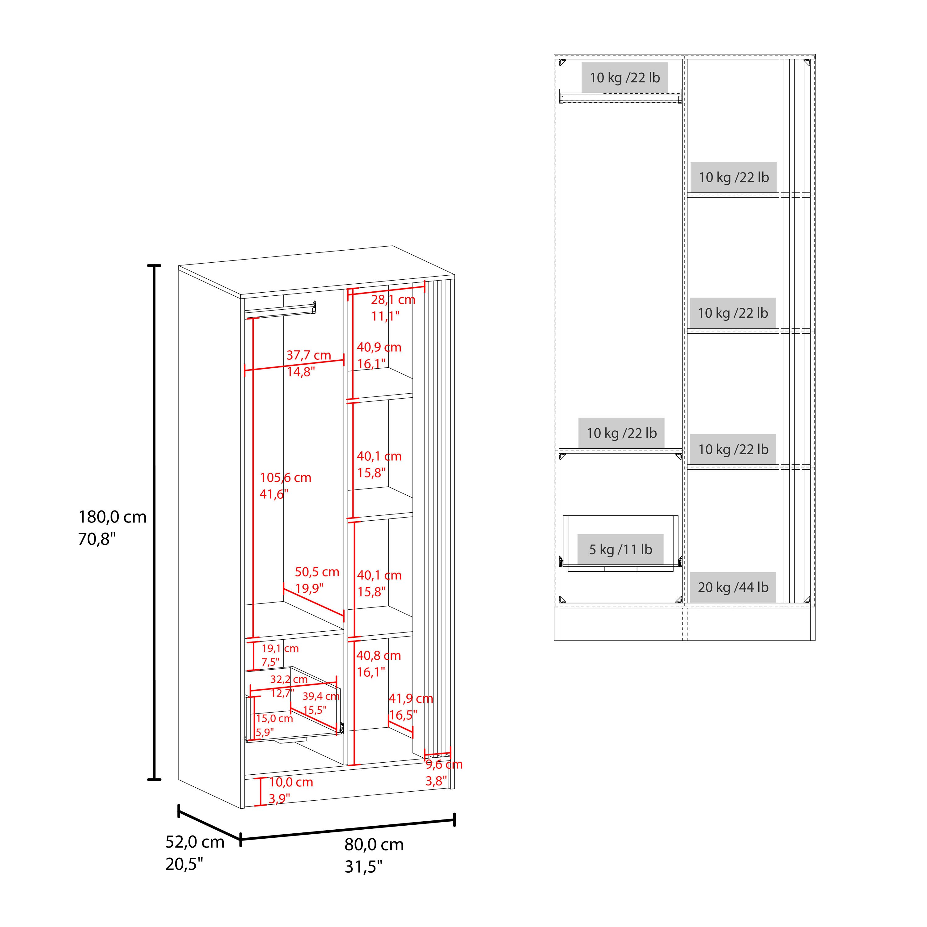 Tinyhomie LW-X-KARL394 Wood-Closet-Shelves - View #3