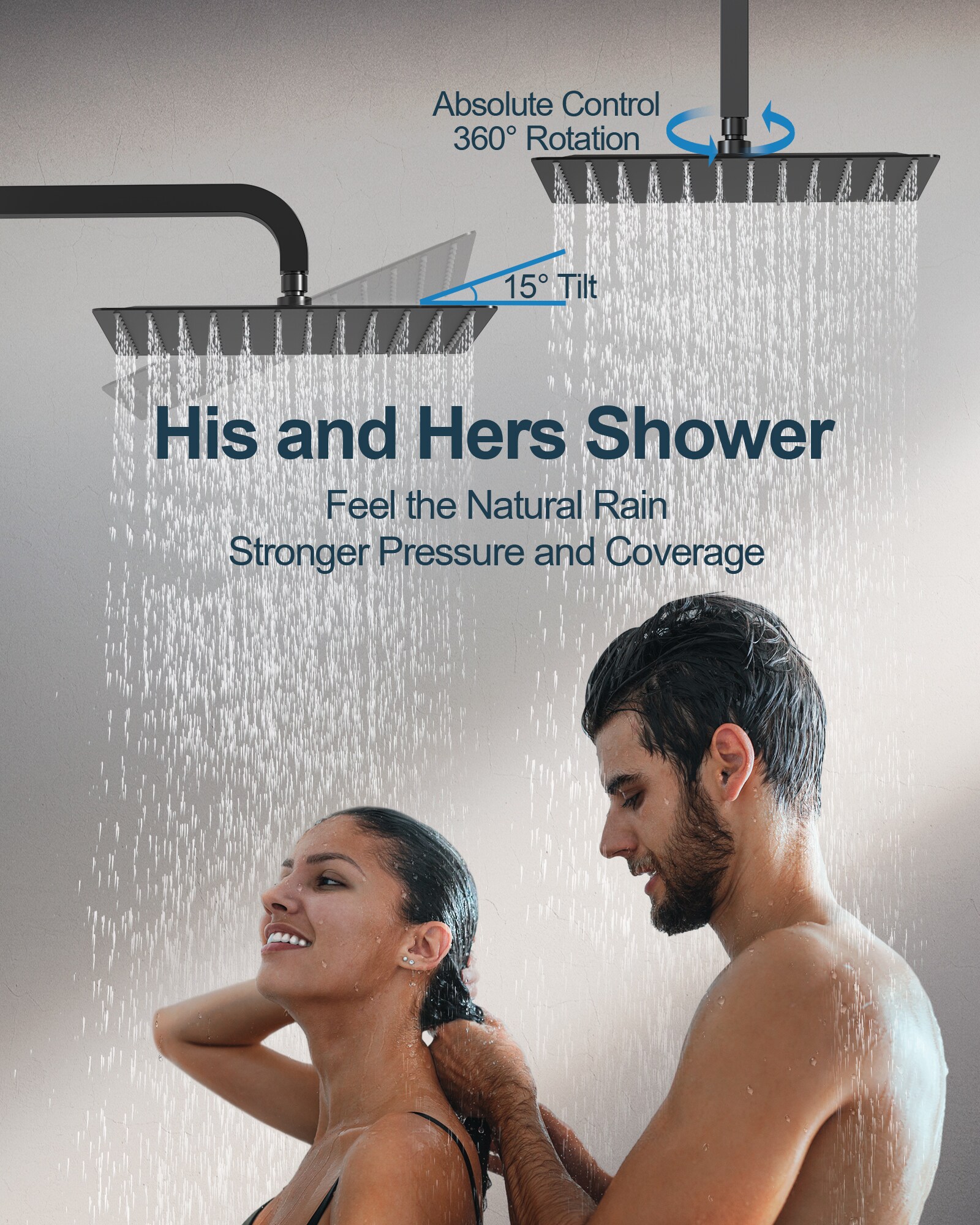 GRANDJOY SFS-1070-BK12 Showerhead-Bar-Panels - View #4