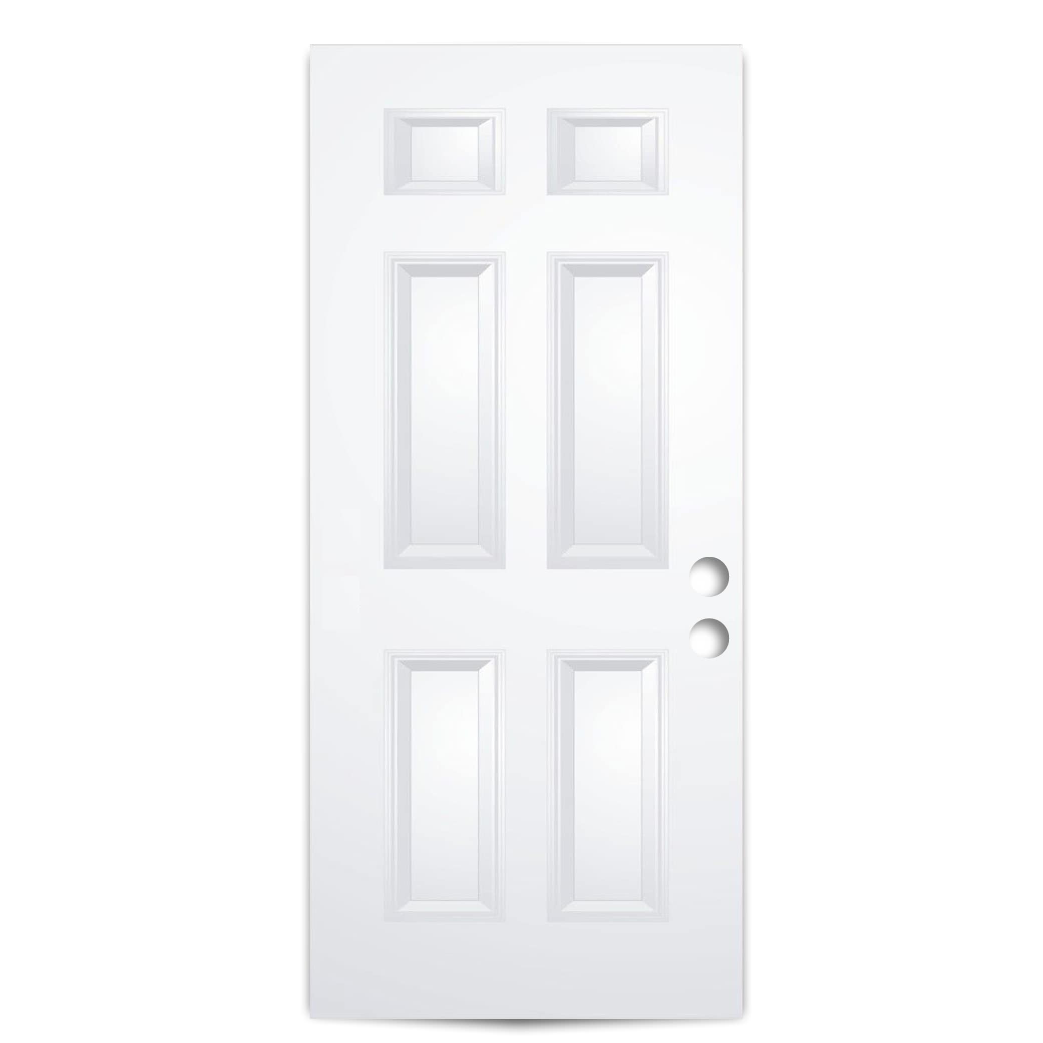 RELIABILT 32-in x 80-in Steel Right-Hand Outswing Primed Prehung Single  Front Door Insulating Core in the Front Doors department at