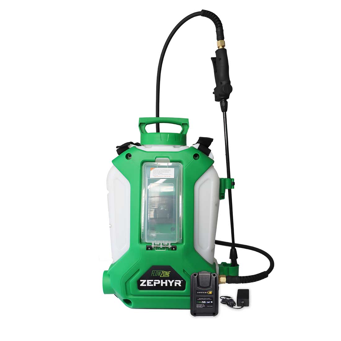 FlowZone FZSATJ-3 4-Gallon 18-volt Battery Operated Plastic Backpack Sprayer with Adjustable Spray