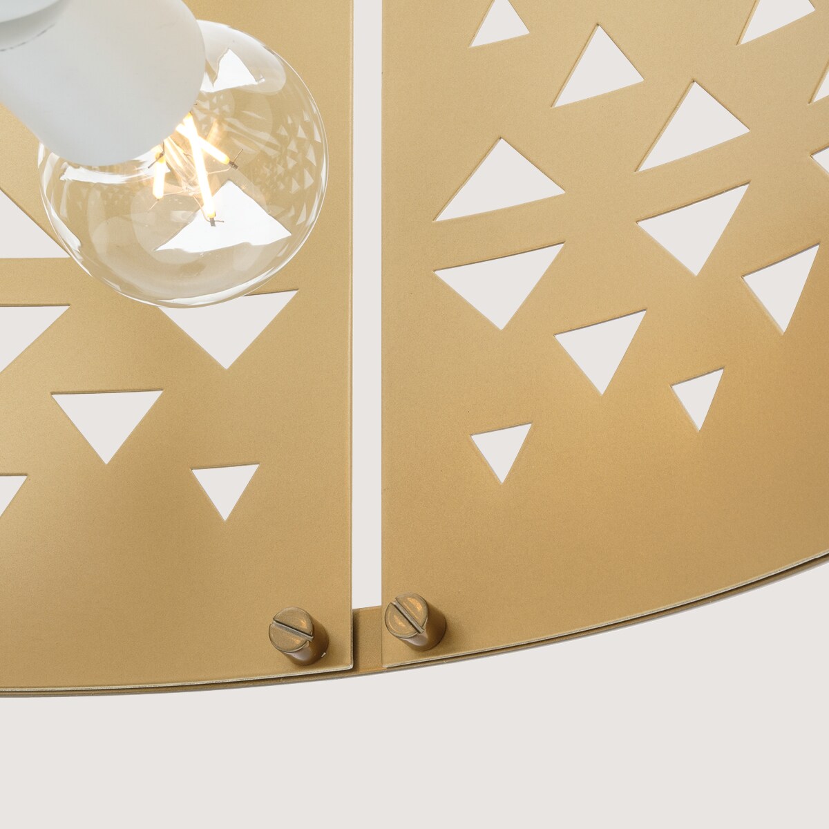 Avec 18" Champagne Bronze and White Metal Drum Pendant Light